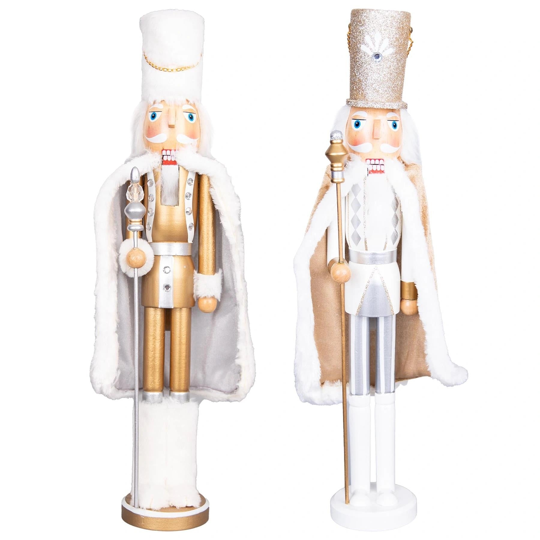 Christmas Nutcrackers Decoration Wooden 50cm Figures Xmas Ornament Any One Gold