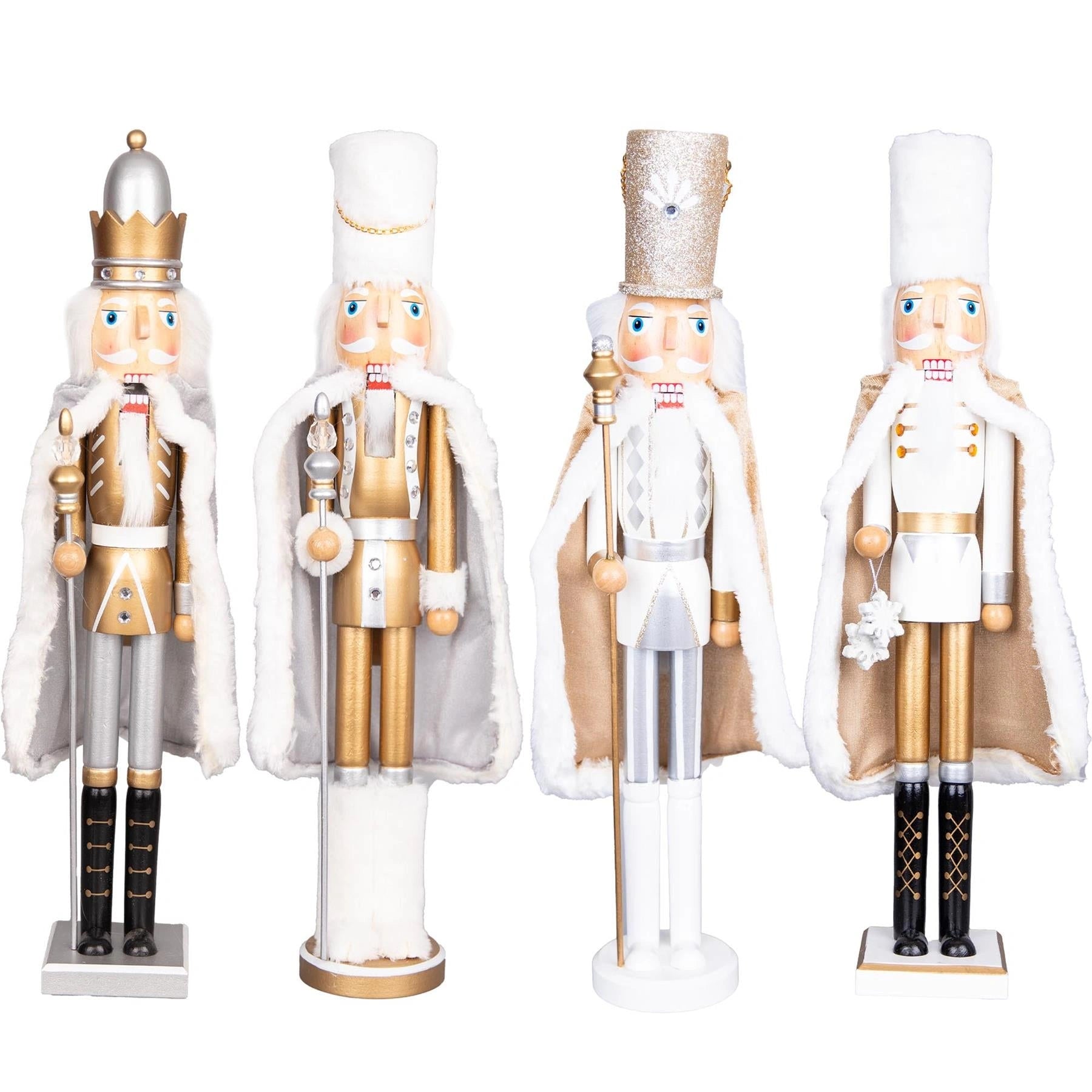 Christmas Nutcrackers Decoration Wooden 50cm Figures Xmas Ornament Any One Gold