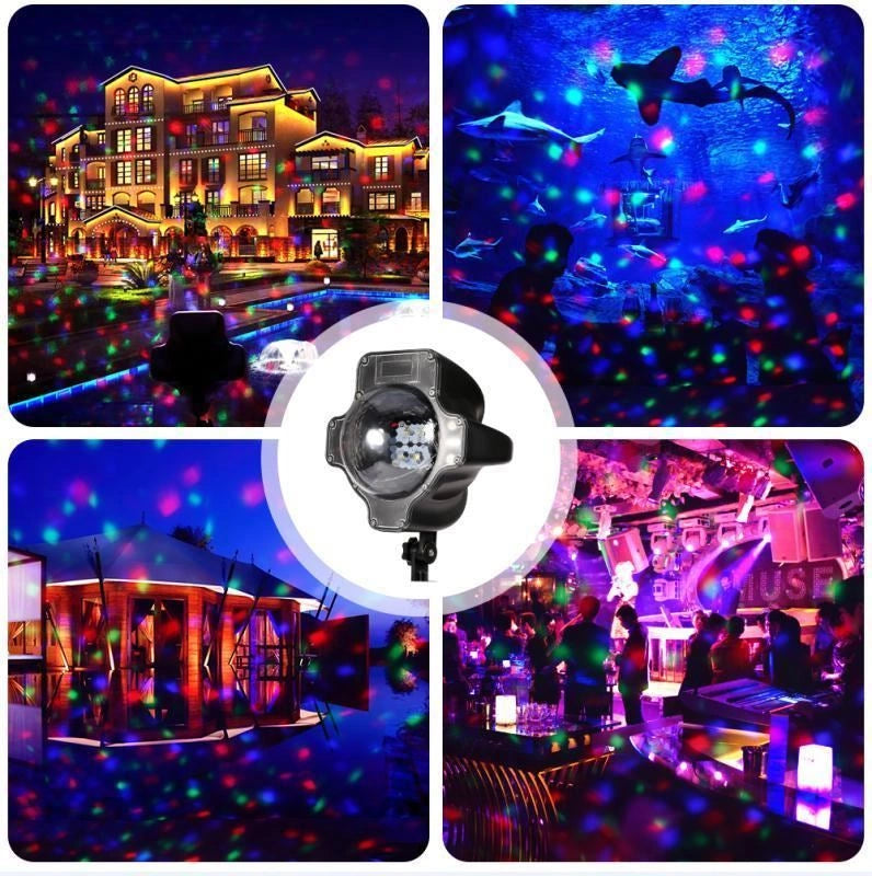 Snowfall LED Red Blue Green Projector Light Timer Christmas Lights Decorations