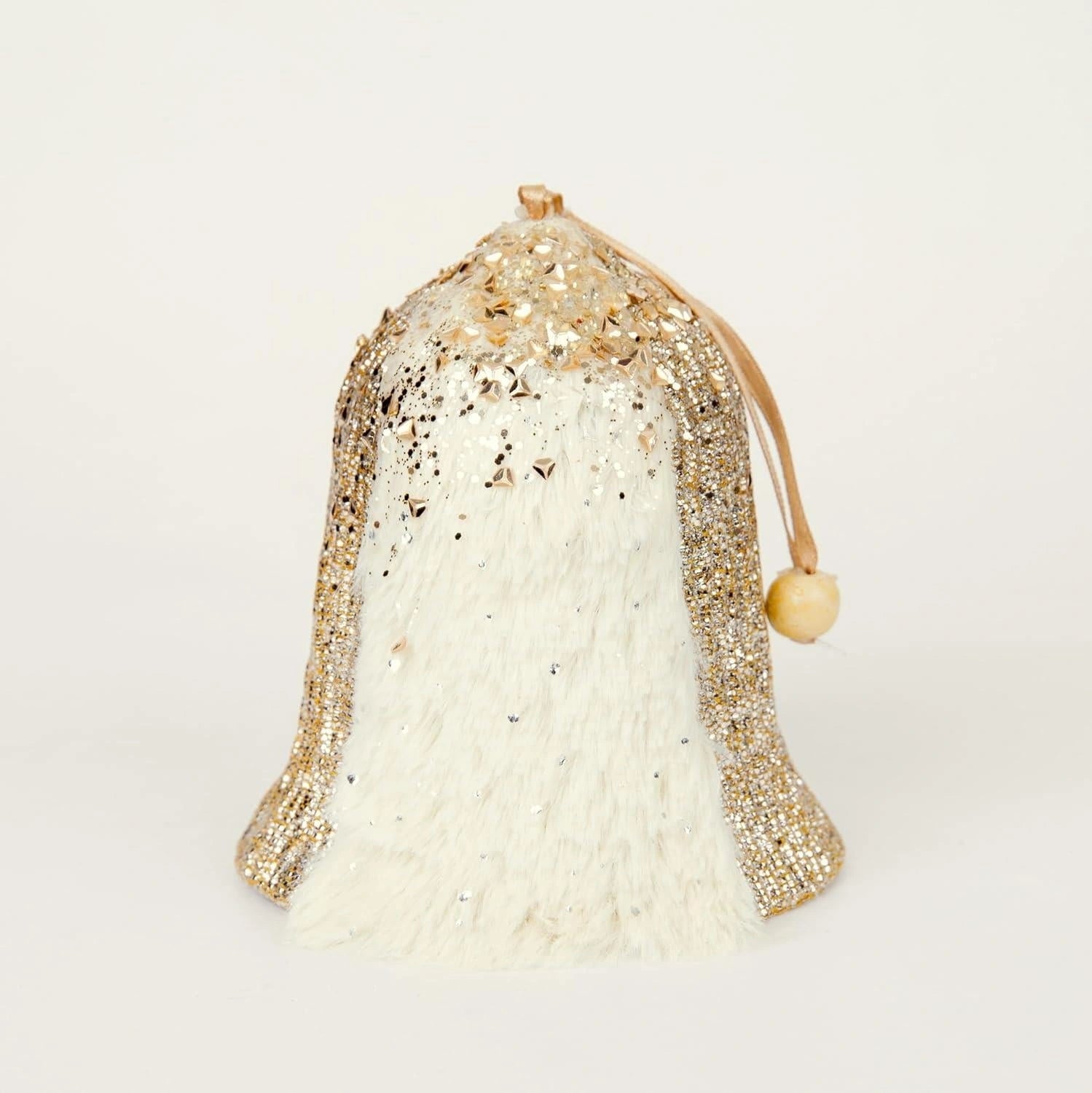 12cm Gold Christmas Hanging Ornaments Tree Pendant Santa Bell Xmas Decoration UK