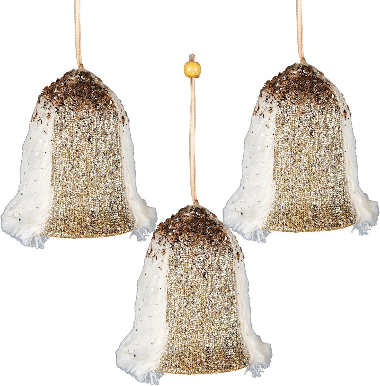 12Cm Gold Bell - Christmas Hanging Decoration