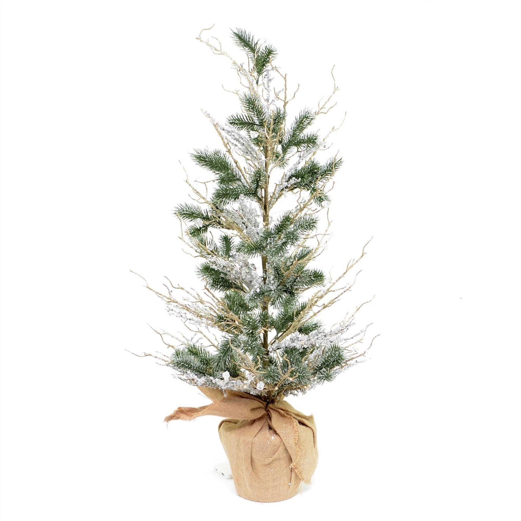 Pre Lit Christmas Tree Battery USB Operated Warm White LED Xmas Home Decor 18IN