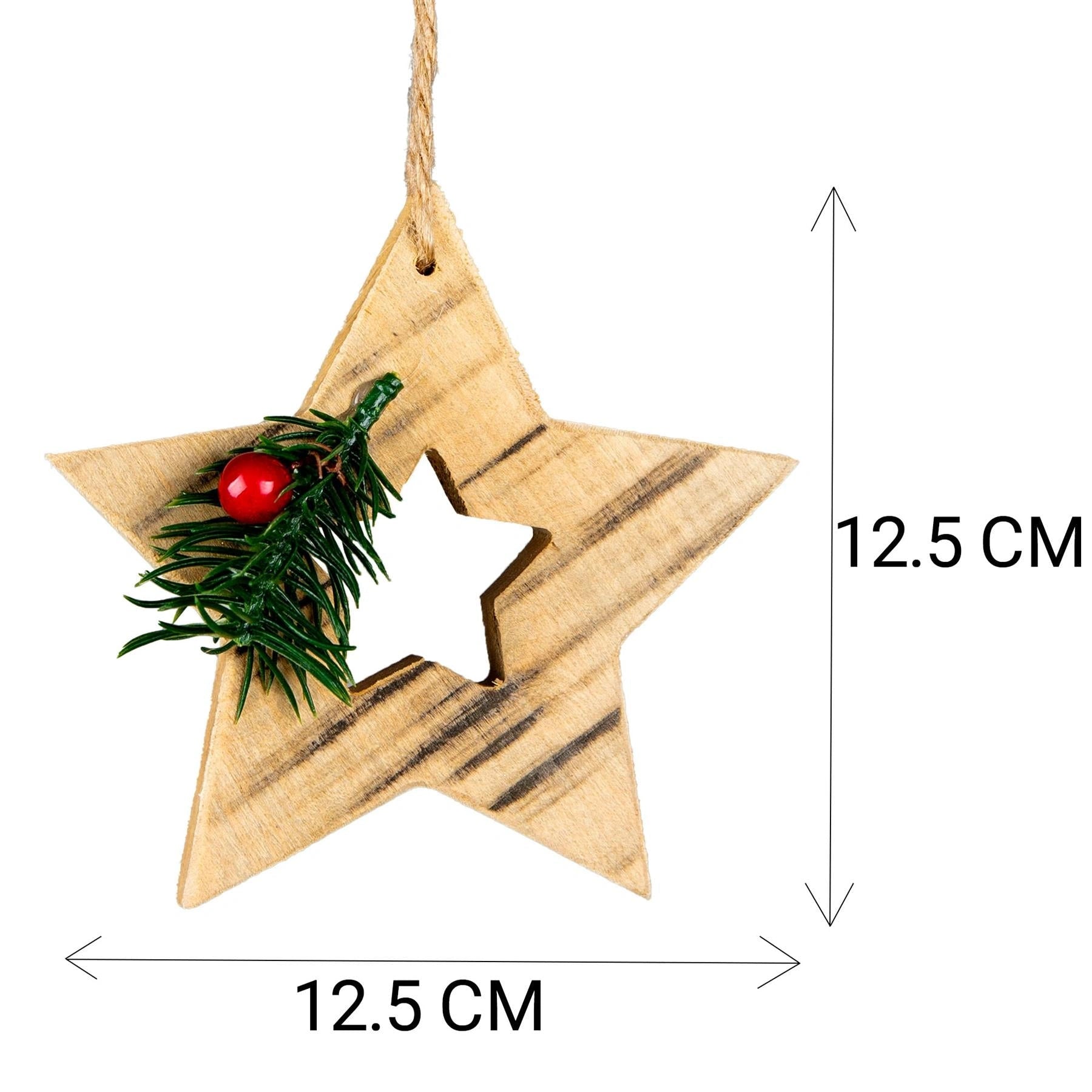 8pcs Wooden Pendants Christmas Tree Ornaments Wall Door Home Xmas Hanging Decor