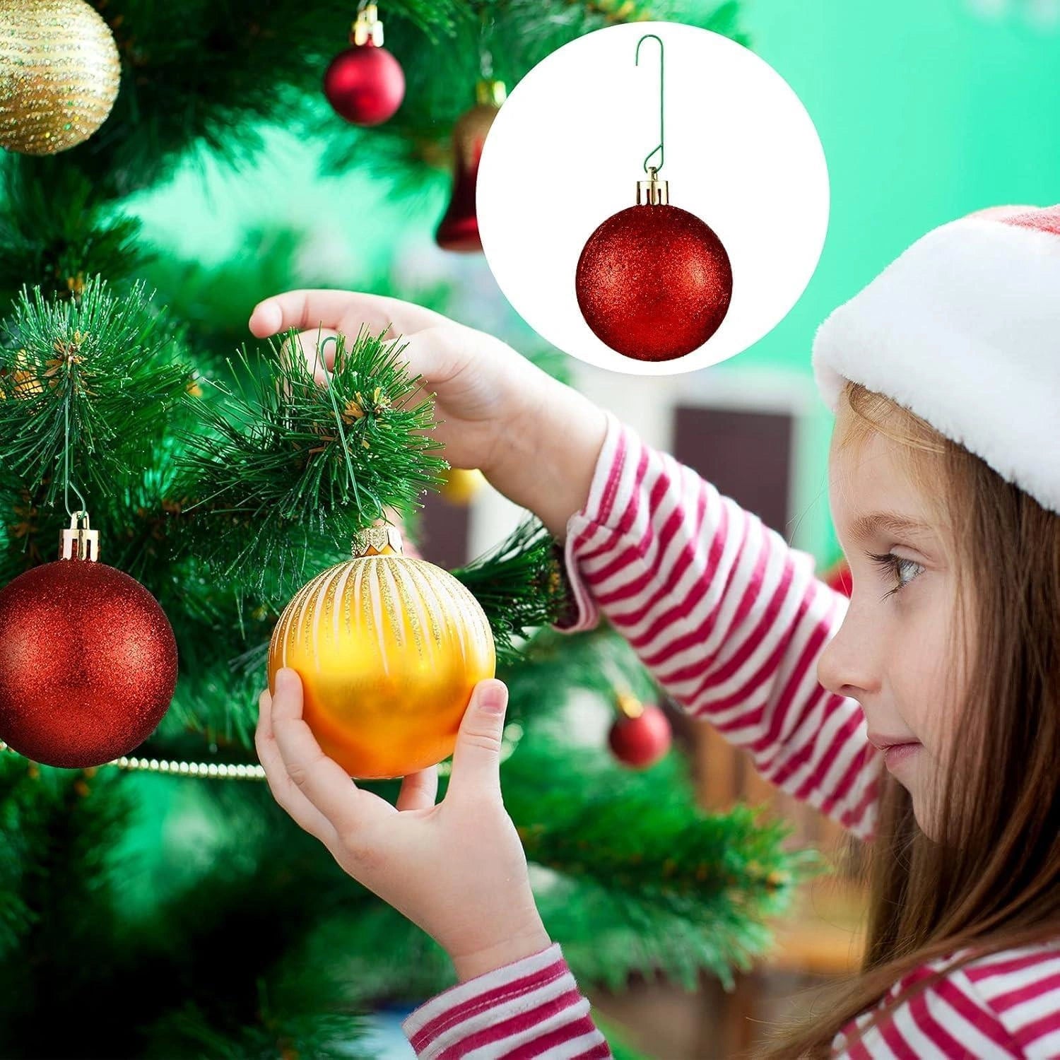 300Pcs  Tree Decoration Hooks Green