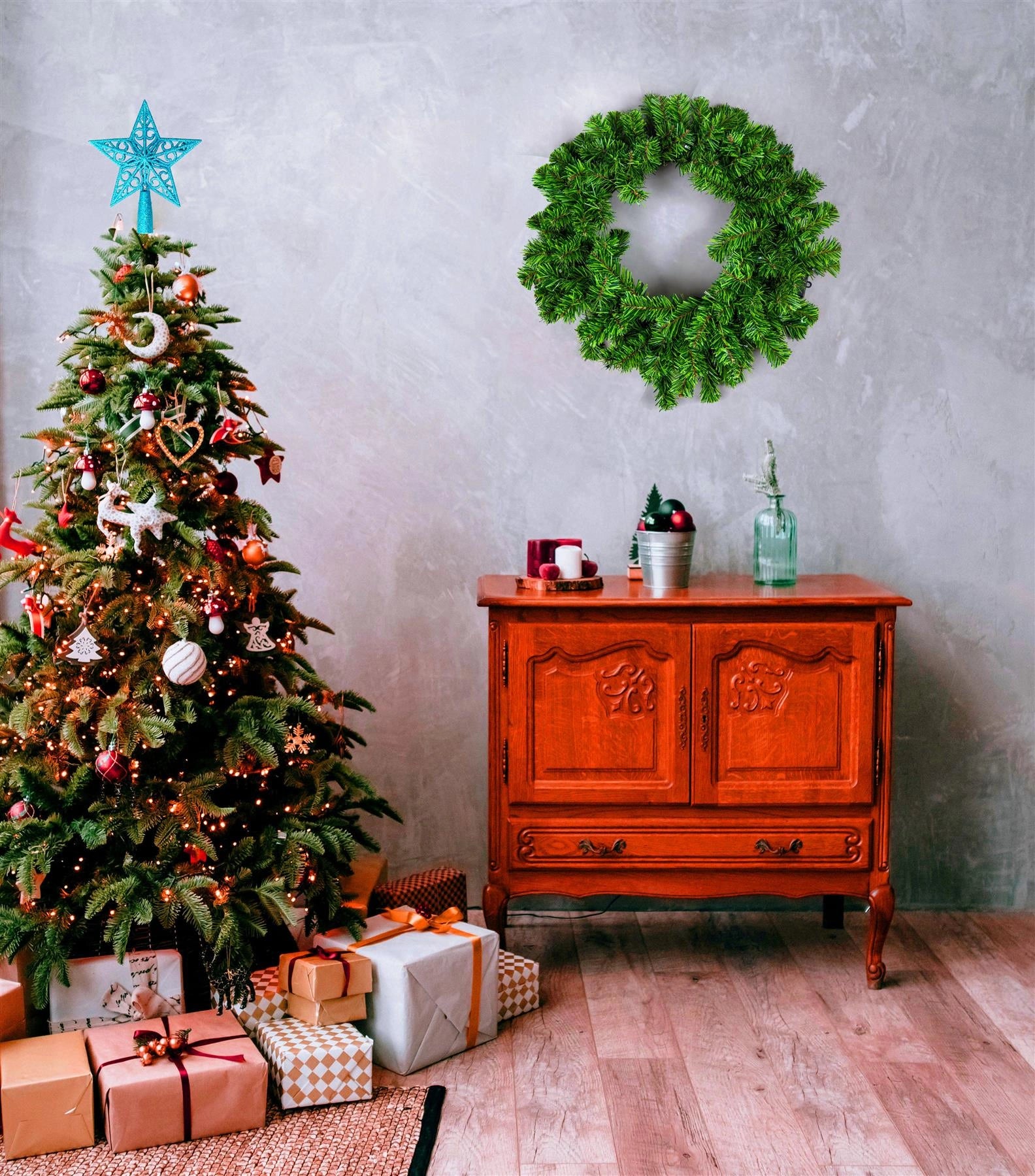 14.5Cm Star Tree Topper Ice Blue