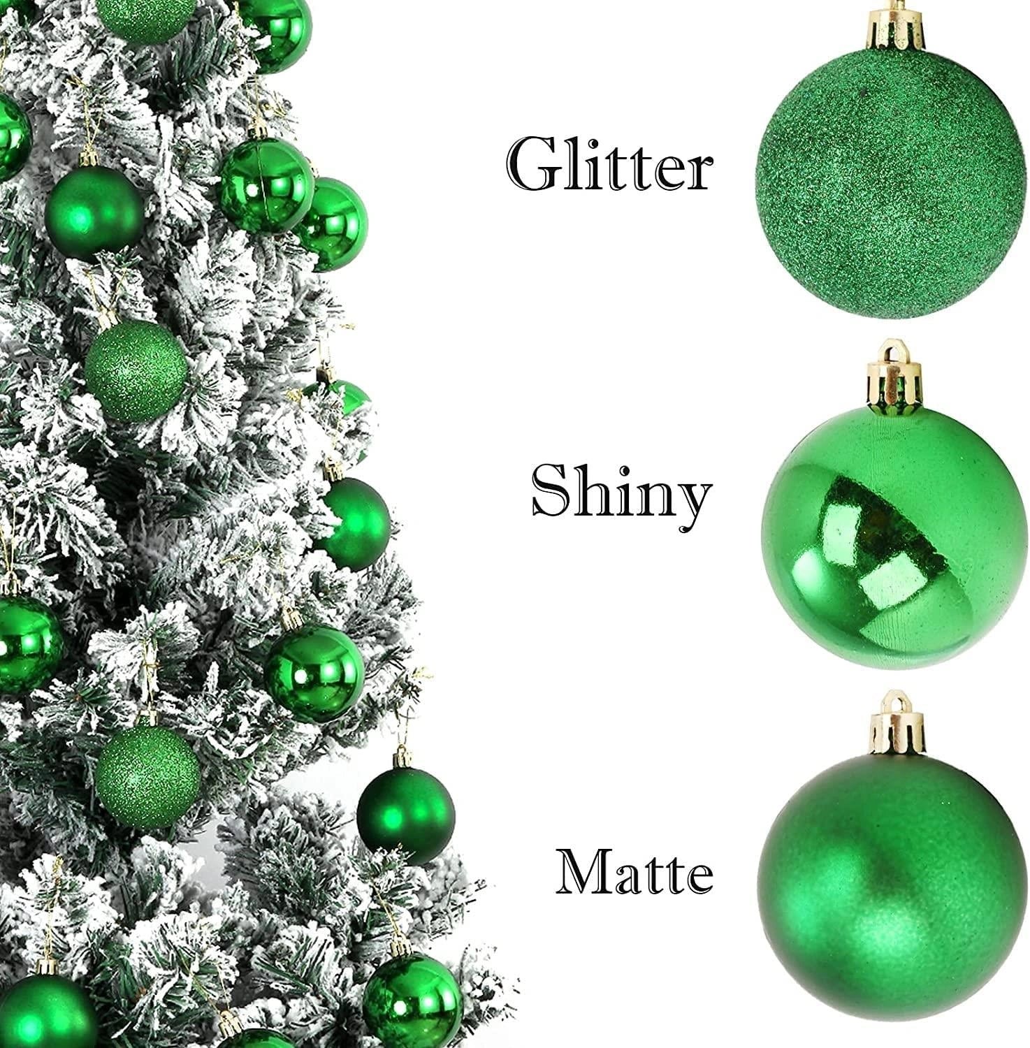 18X Christmas Baubles Tree Ornament Dark Green Ball Xmas Hanging Decoration 60mm