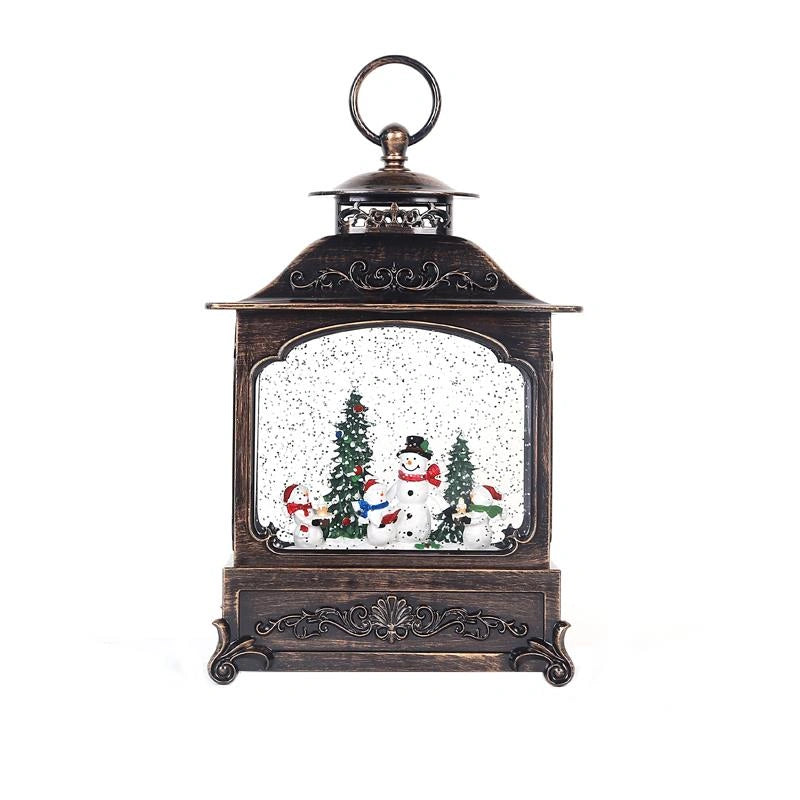 LED Lantern Water Glitter Snow Globe Nativity Scene Christmas Home Decorations