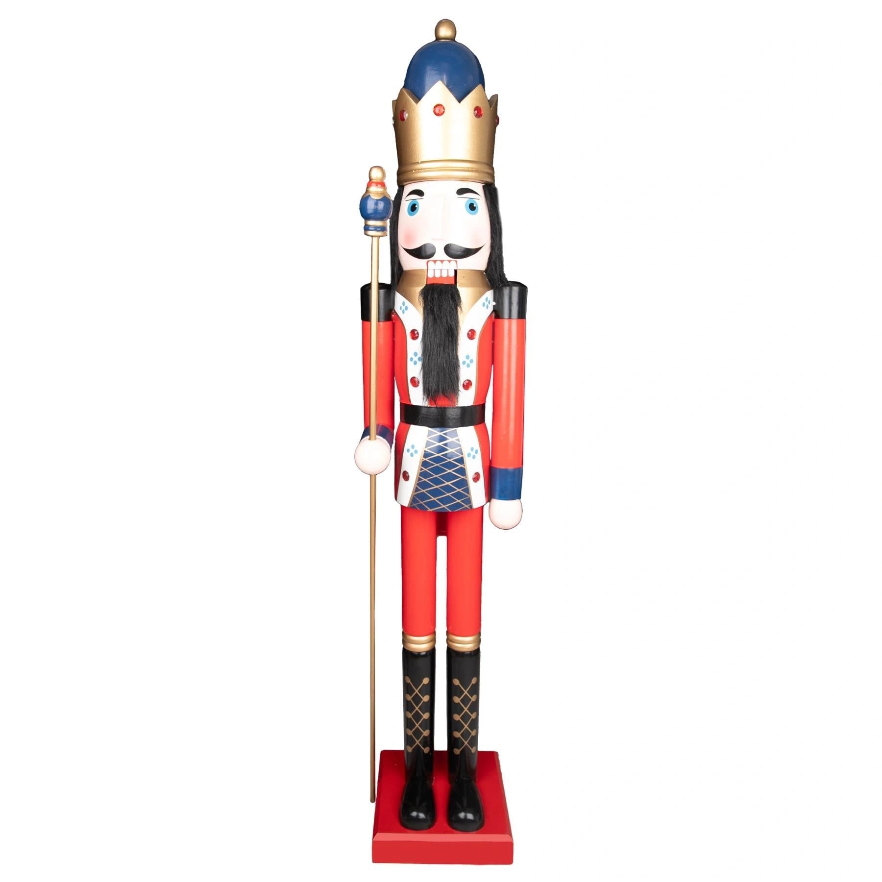 Giant Wooden Nutcracker Life Size Christmas Figurine 150cm Xmas Home Door Decor