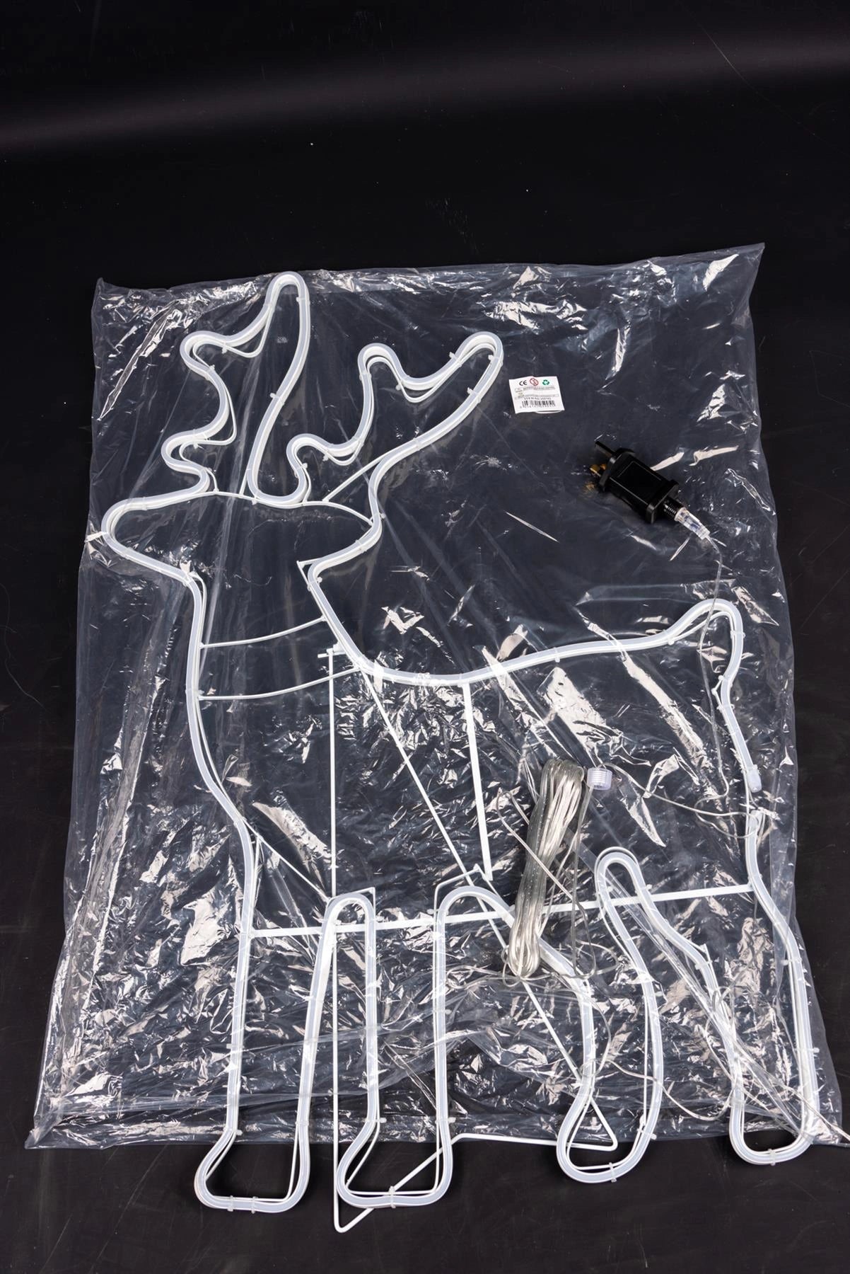 Neon Rope Light Silhouette Christmas Standing Reindeer Outdoor Wall Garden Decor