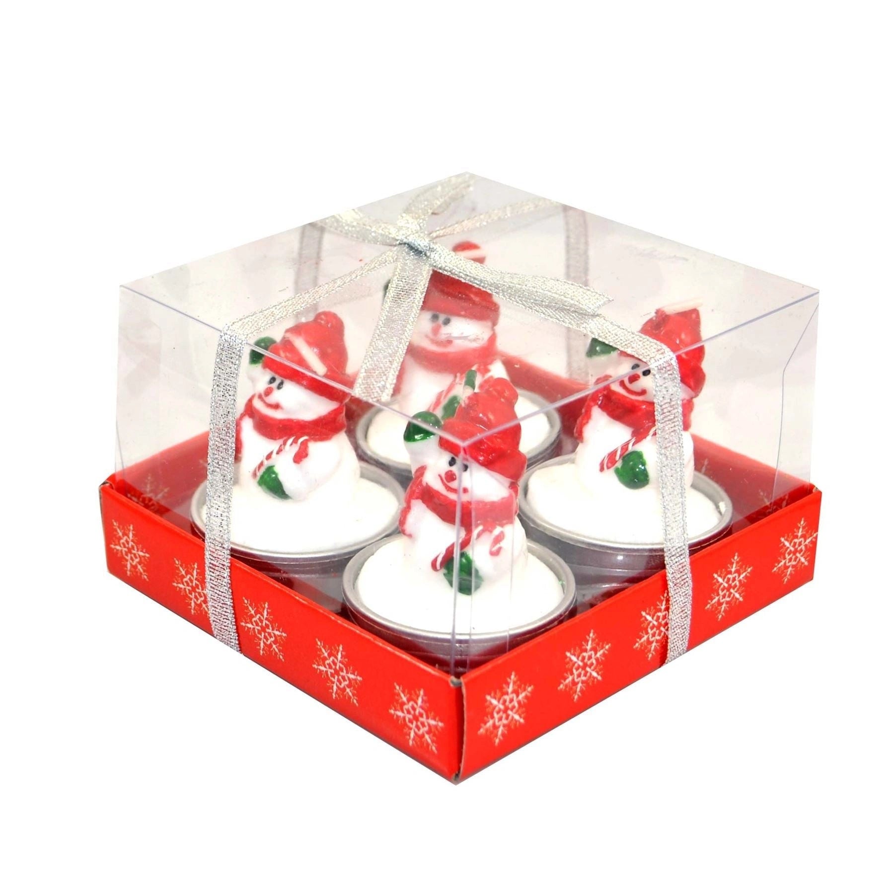 4 x Christmas Snowman Decorations Candle Xmas Party Home Decor Decorations Gifts
