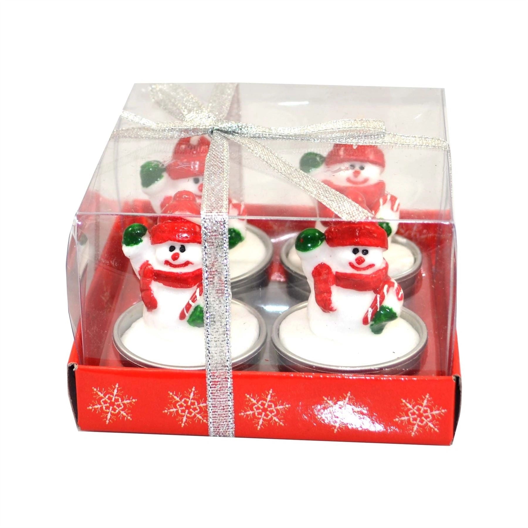 4 x Christmas Snowman Decorations Candle Xmas Party Home Decor Decorations Gifts