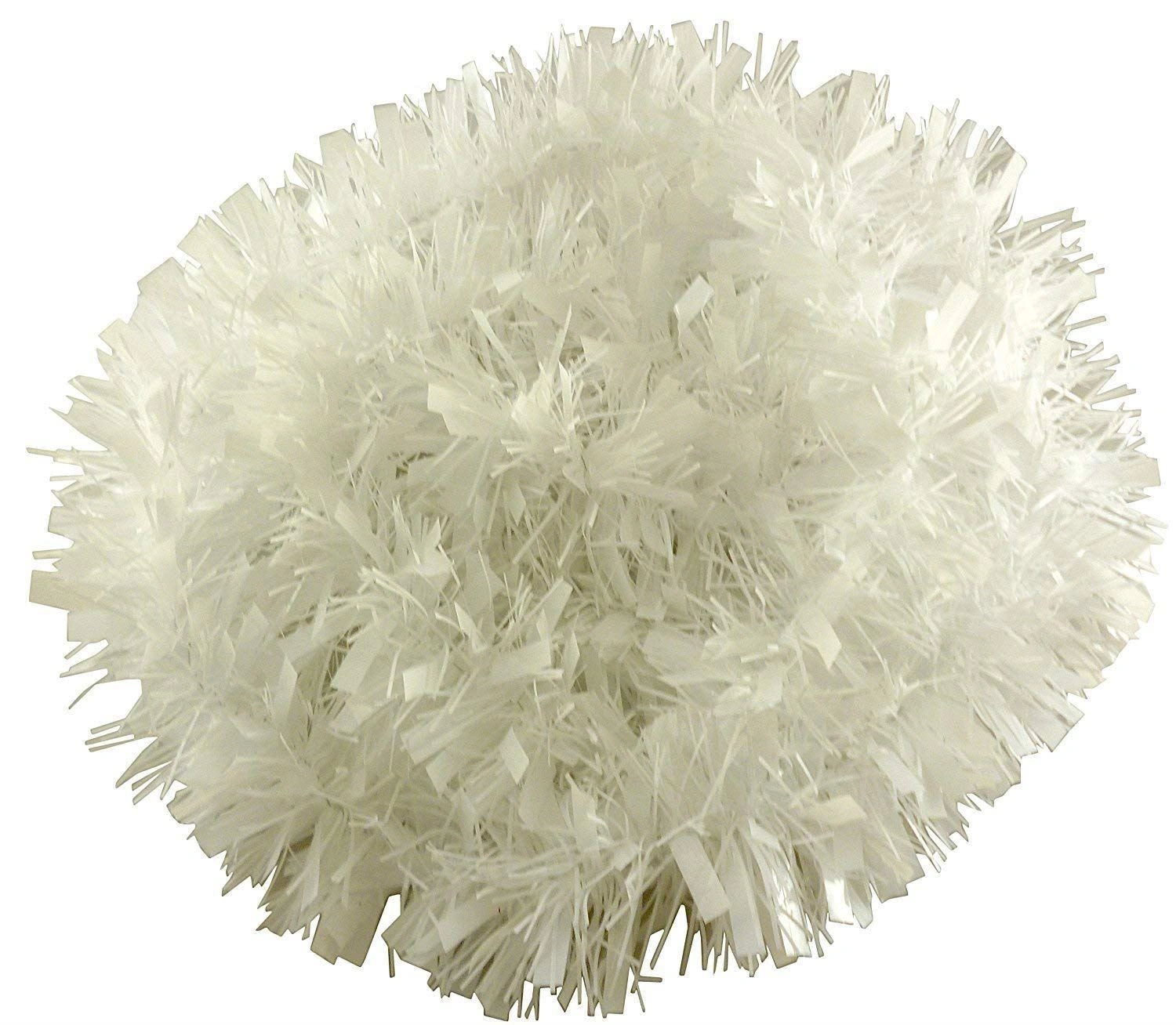 8 White Thick Chunky Luxury Christmas Tree Tinsel Garland Decoration Xmas Home
