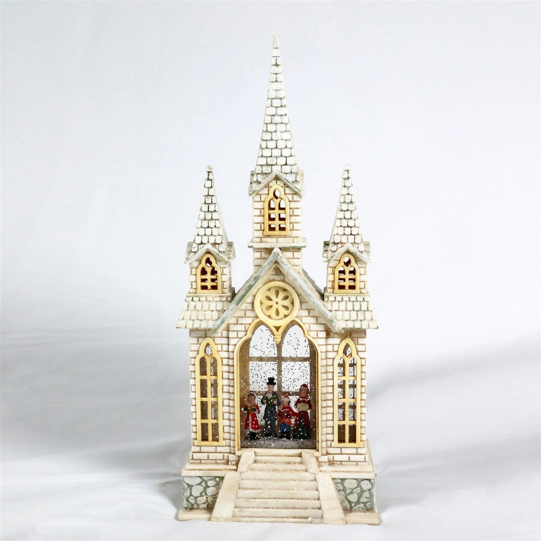 Nativity Scene Christmas Lantern Village Church Glitter Snow Globe Home Decor