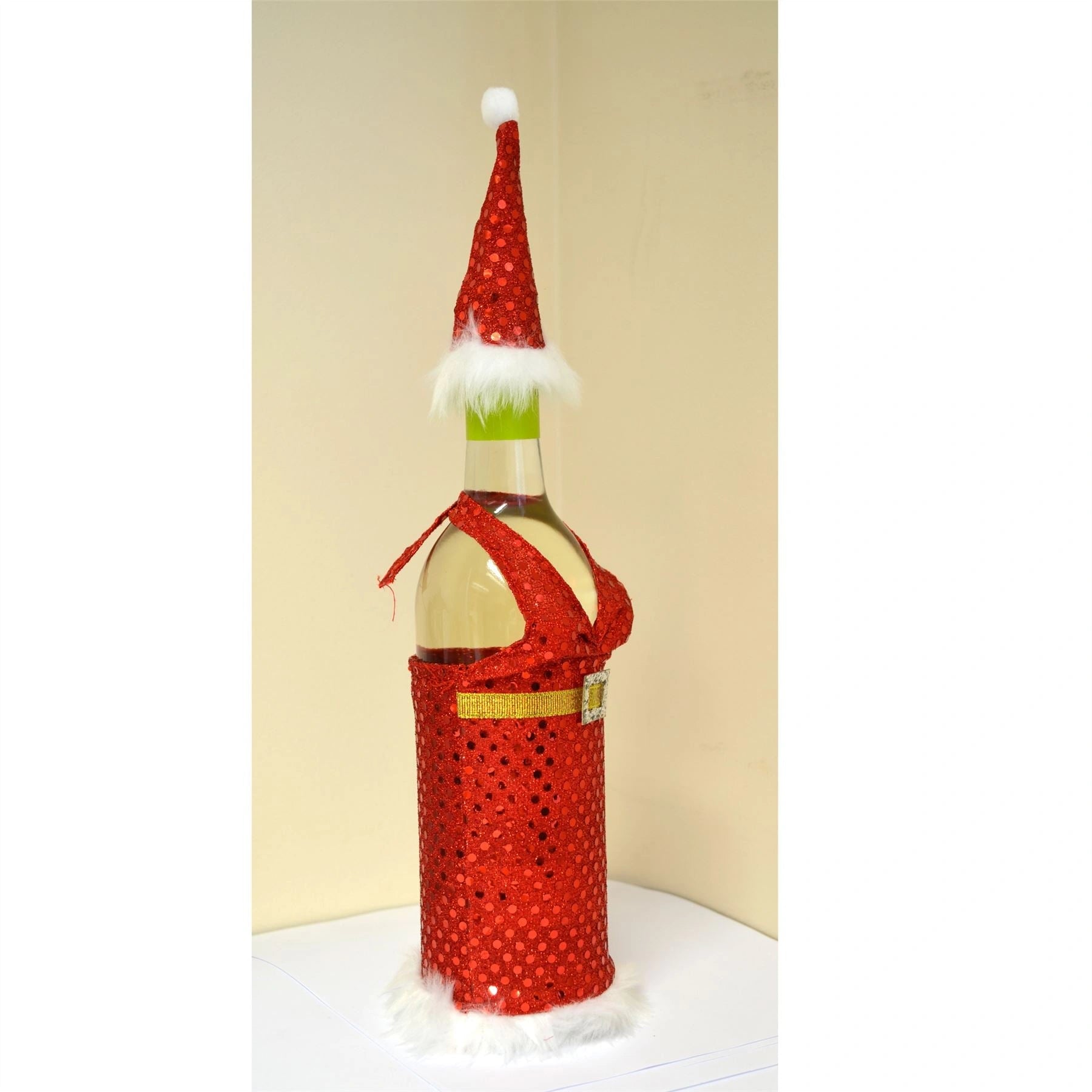2 Christmas Gifts Hat Women Bottle Topper Xmas Home Garden Party Bag Supply