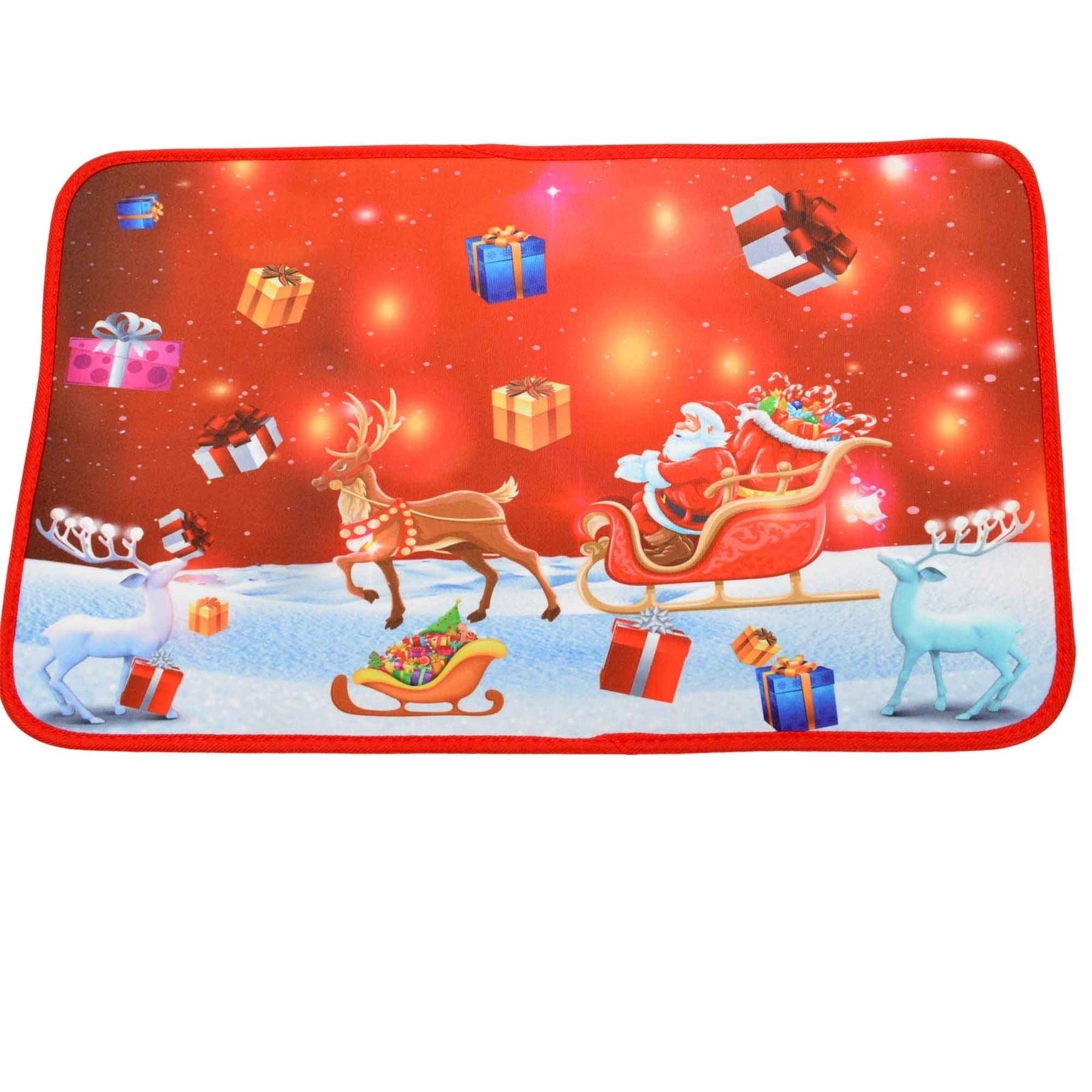 Assorted 6 Door Mats Santa Christmas Home Decoration Floor Rugs Xmas Washable