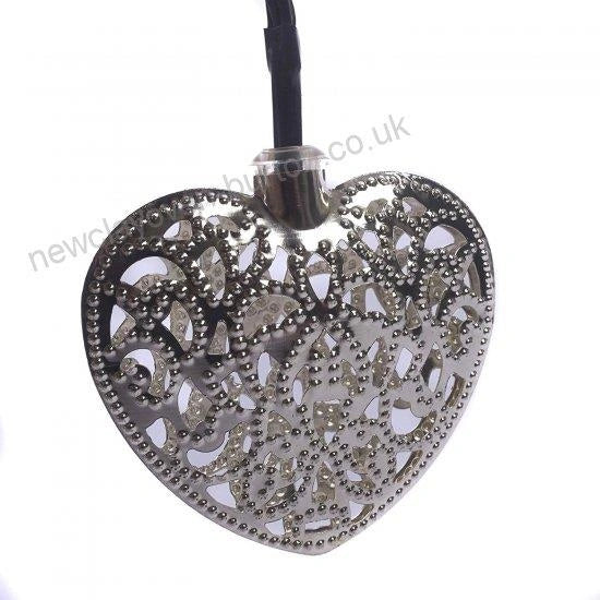 4.3M Led Fairy Lights 20 Silver Heart Multi Coloured Battery Operated String