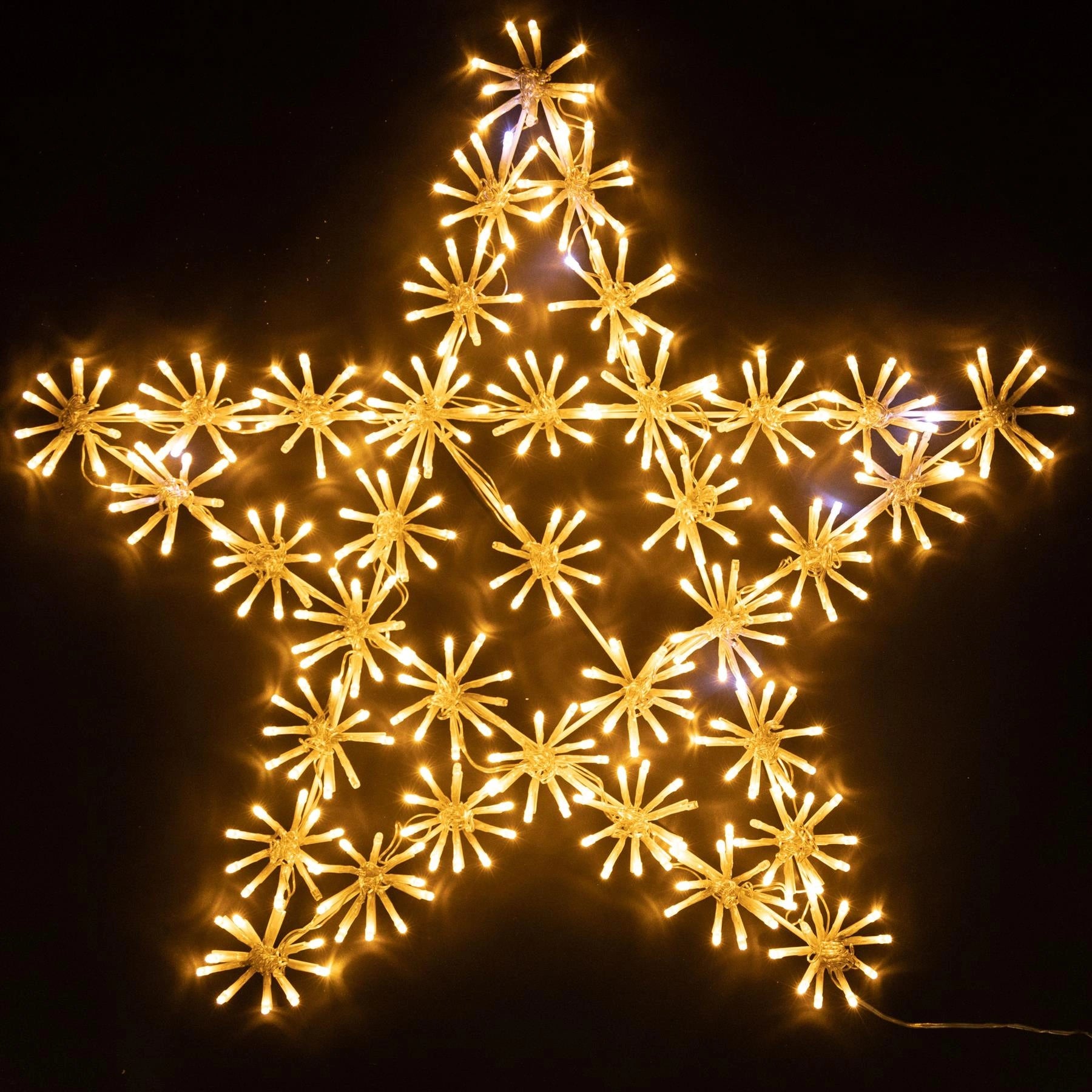 Christmas Silhouette LED Lights Twinkling Starburst Outdoor Xmas Home Decor 65cm