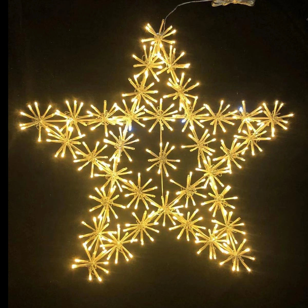 Christmas Silhouette LED Lights Twinkling Starburst Outdoor Xmas Home Decor 65cm