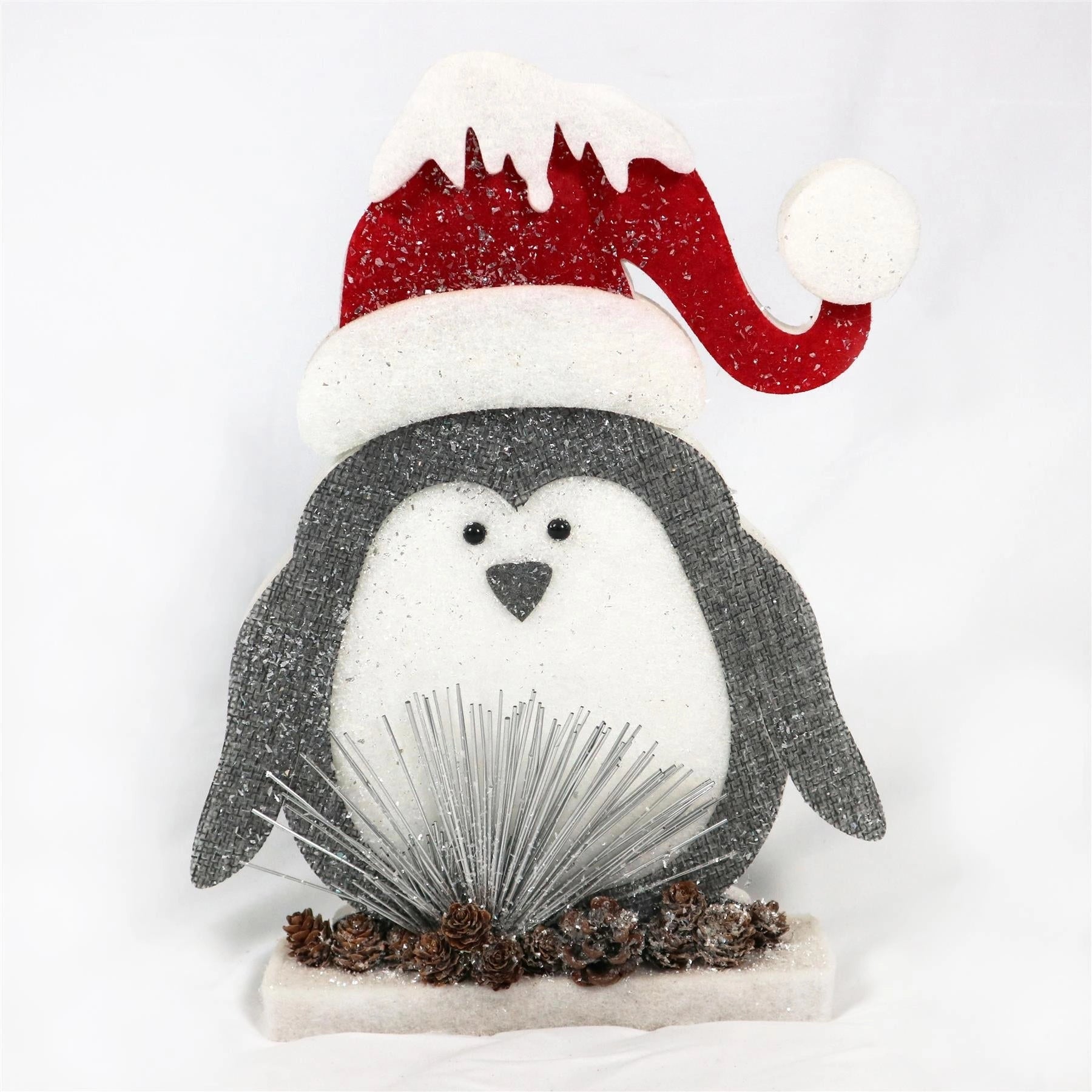 Christmas Decorations Penguin Table Center Piece Window Figure Xmas Home 32cm