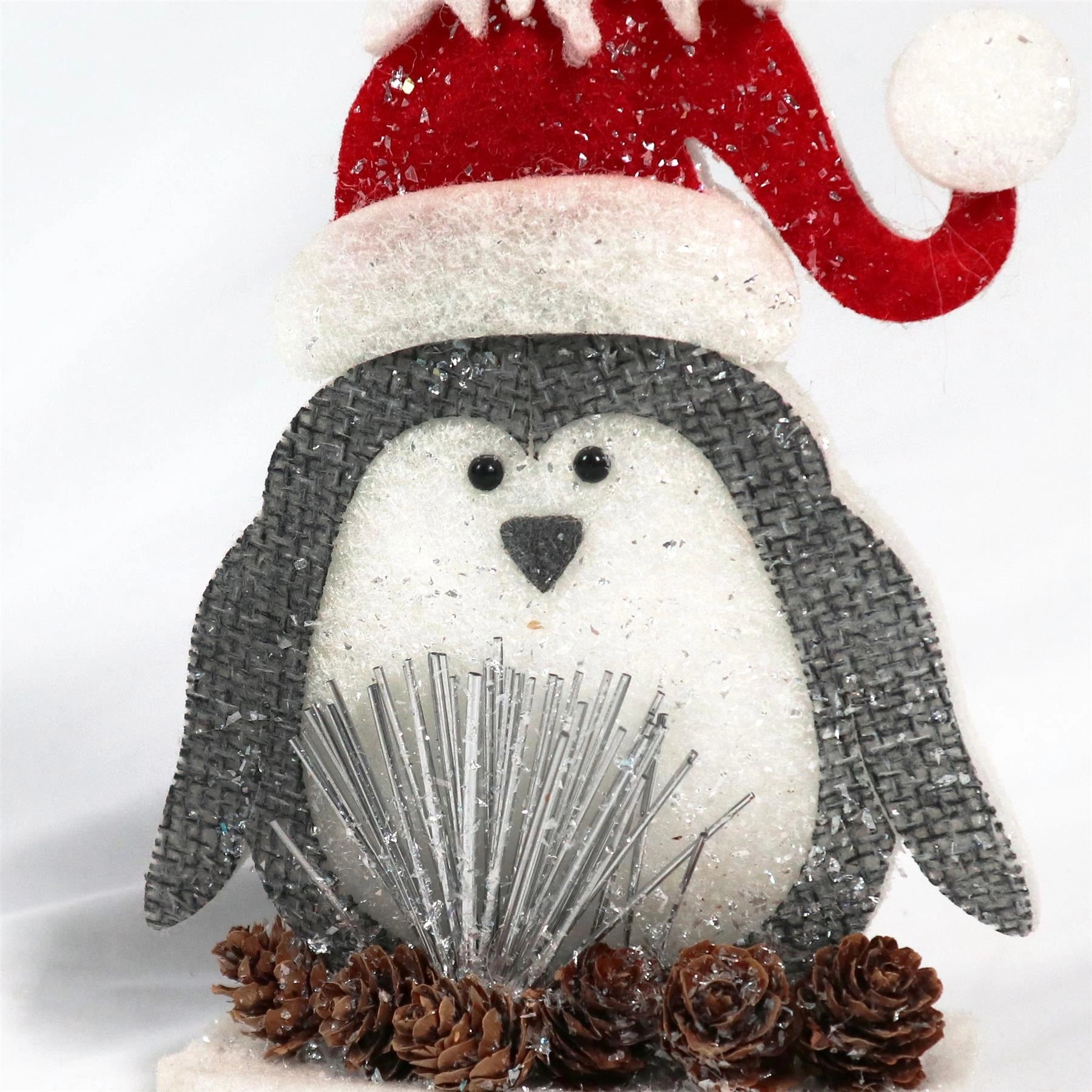 Christmas Decorations Penguin Table Center Piece Window Figure Xmas Home 32cm