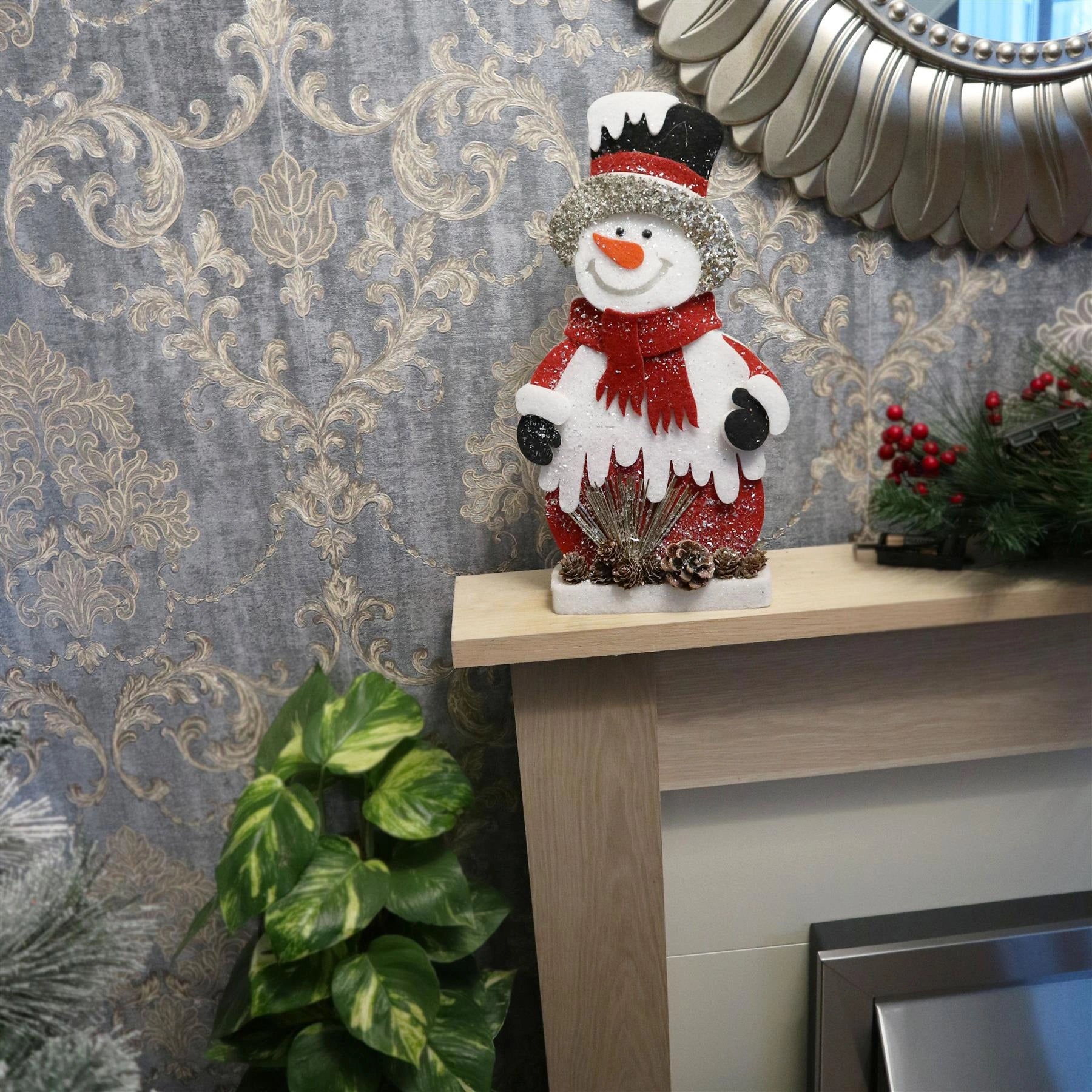 Christmas Tabletop 52cm Snowman Figurine Centerpiece Xmas Window Home Decoration