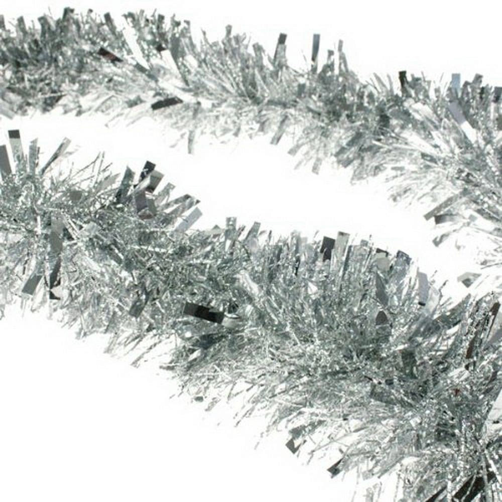 Silver Thick Chunky Luxury Christmas Tree Tinsel Garland Decoration Xmas 16pcs