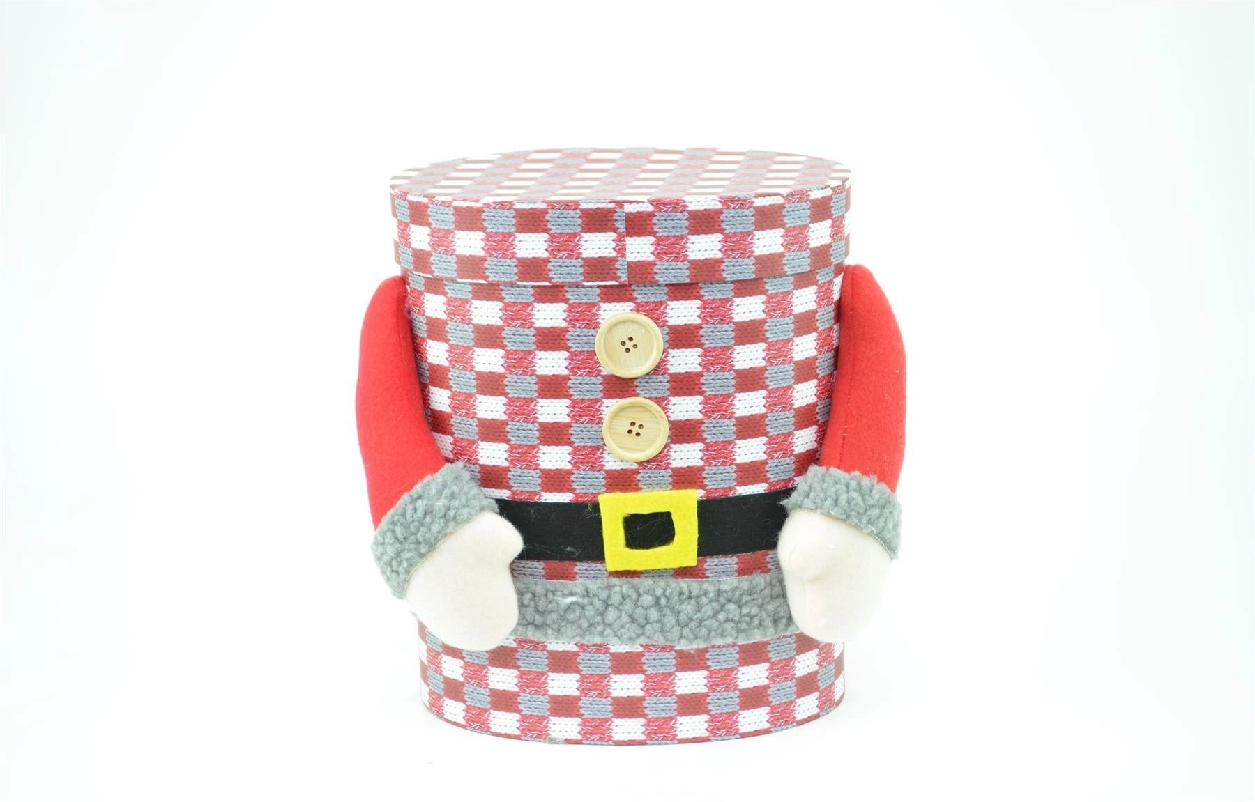 Round Santa Claus Christmas Novelty 3 Pcs Box Set Xmas Decoration Gift Present Boxes