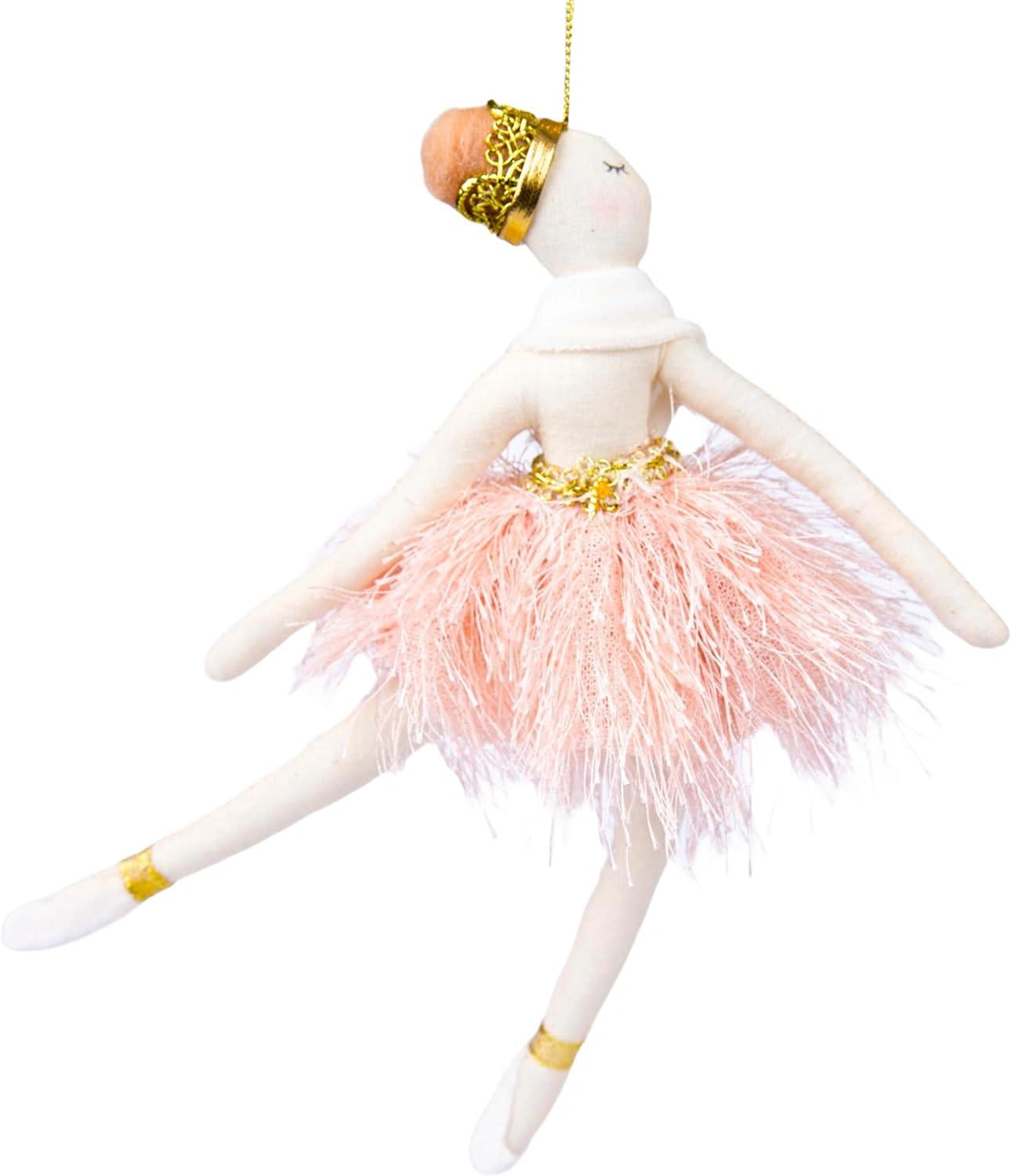 Ballerina Pink 14X20Cm - 3Pcs Christmas Hanging Decorations