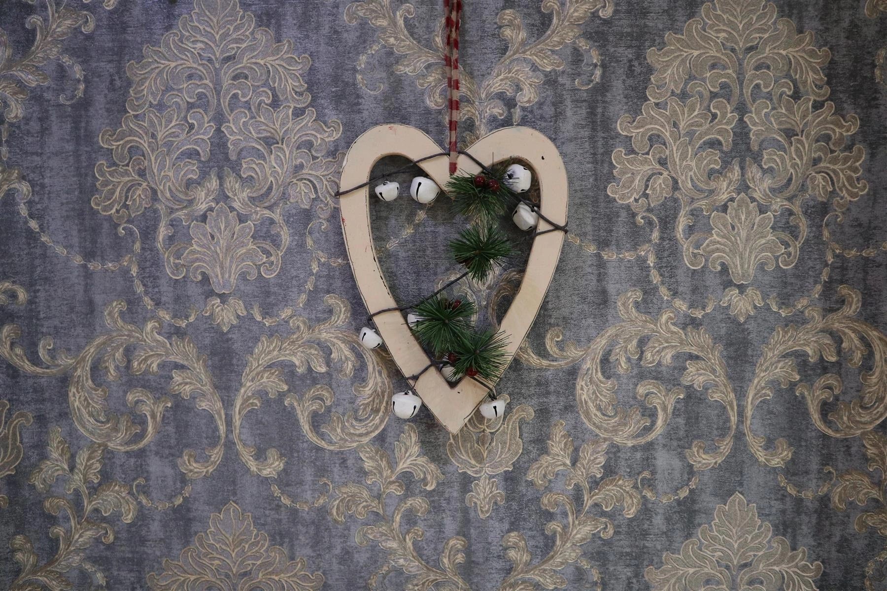 Hanging Decorations Cream Heart 30 Cm