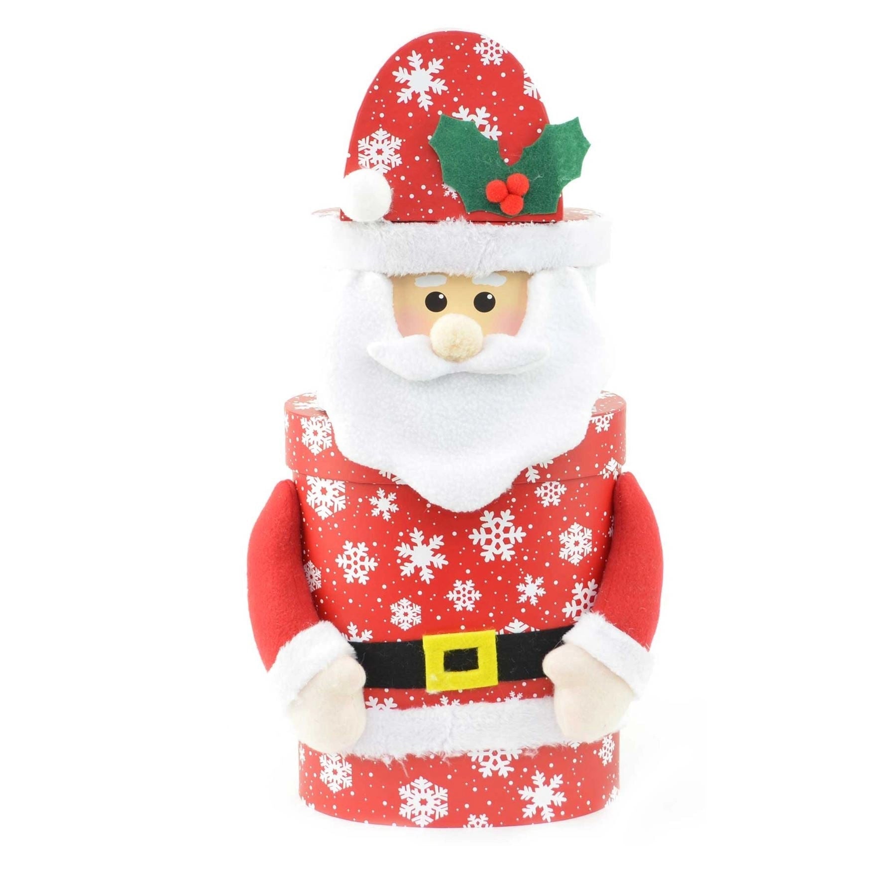 Ovel Santa Claus Christmas Novelty 3 Pcs Box Set Xmas Decoration Gift Present Boxes