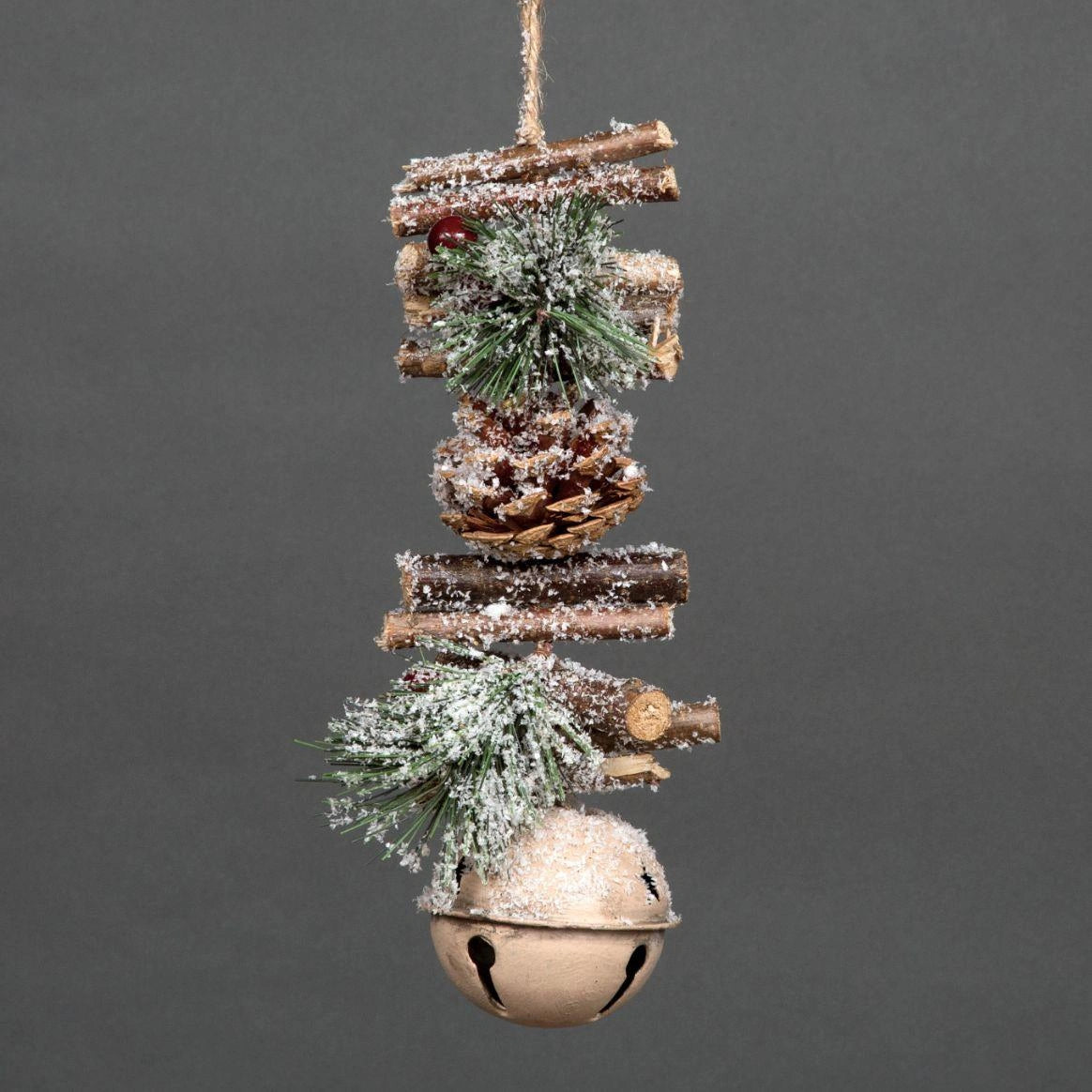33Cm Garland Hanging Decoration With Cream Bells