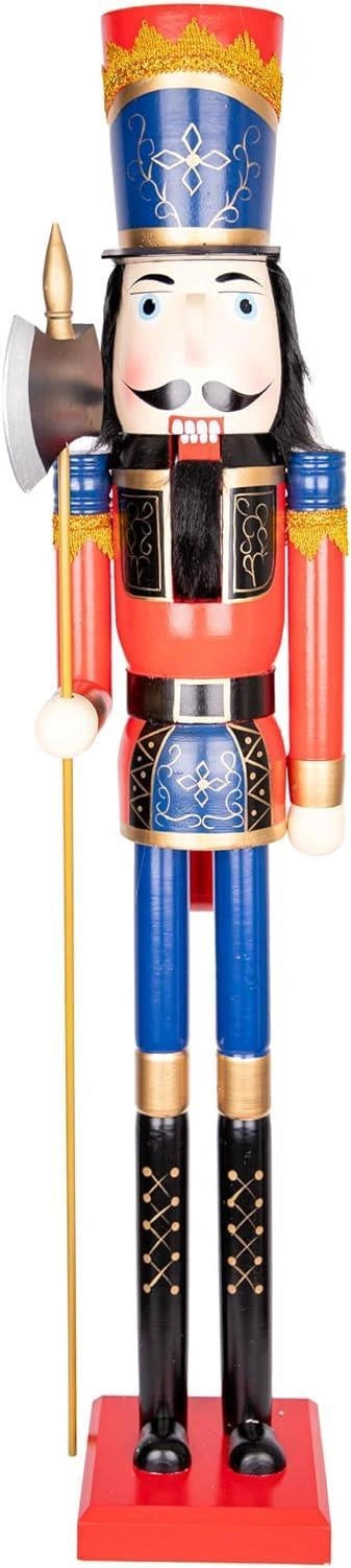 Giant Wooden Nutcracker Life Size Christmas Figurine 180cm Xmas Home Door Decor