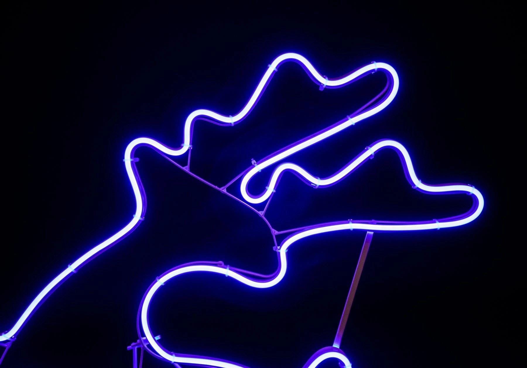 Rope Lights Silhouette Christmas Jumping Reindeer Outdoor Wall Garden Xmas Decor