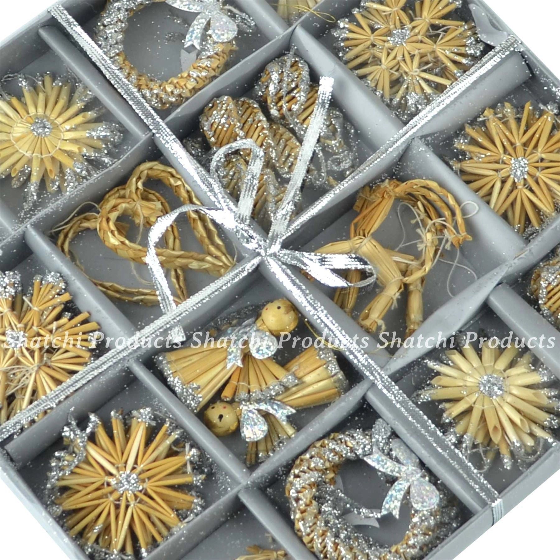 36Pcs Hand Crafted Christmas Tree Hanging Ornament Xmas Home Party Decoration