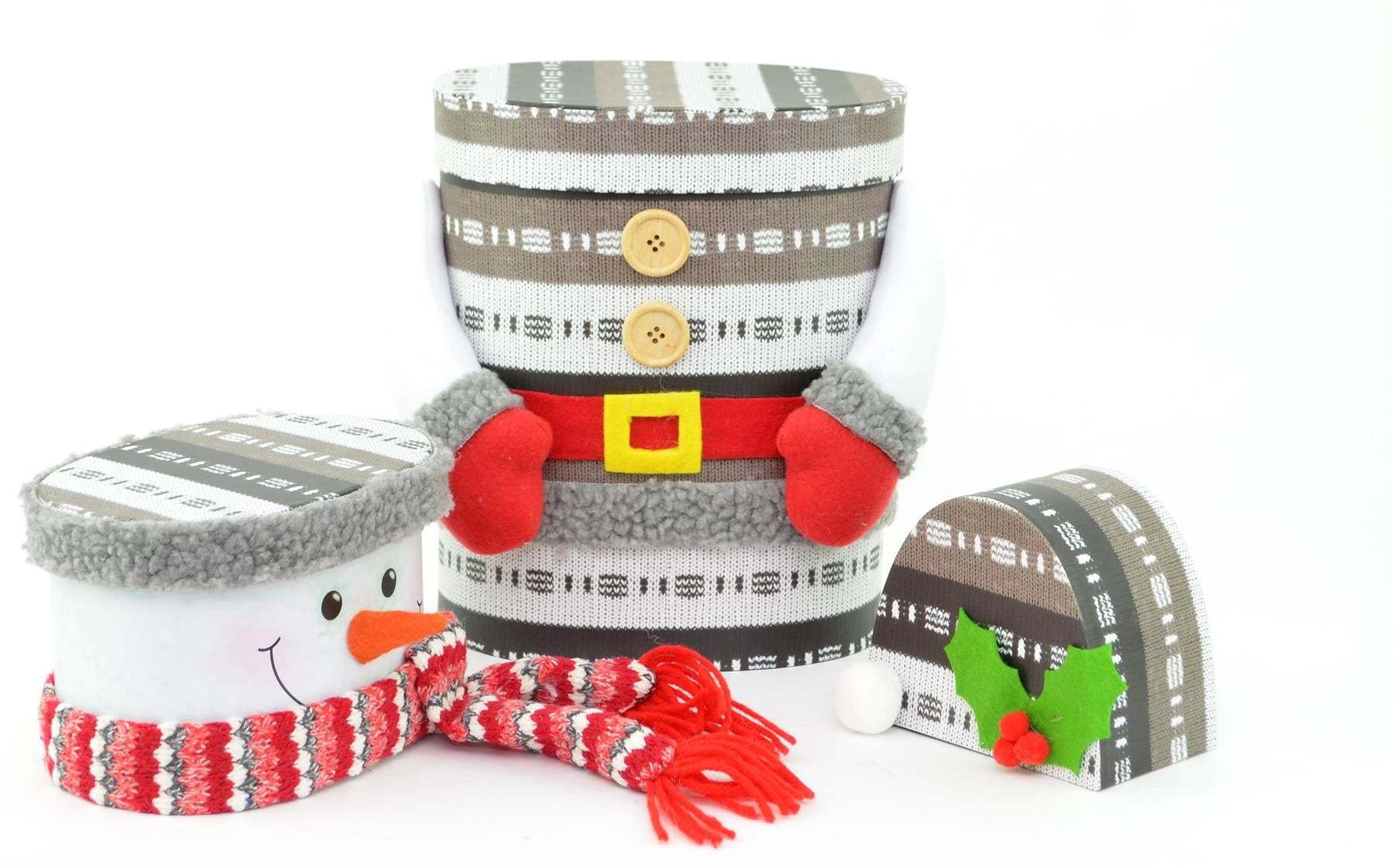 Ovel Snowman Christmas Novelty 3 Pcs Box Set Xmas Decoration Gift Present Boxes