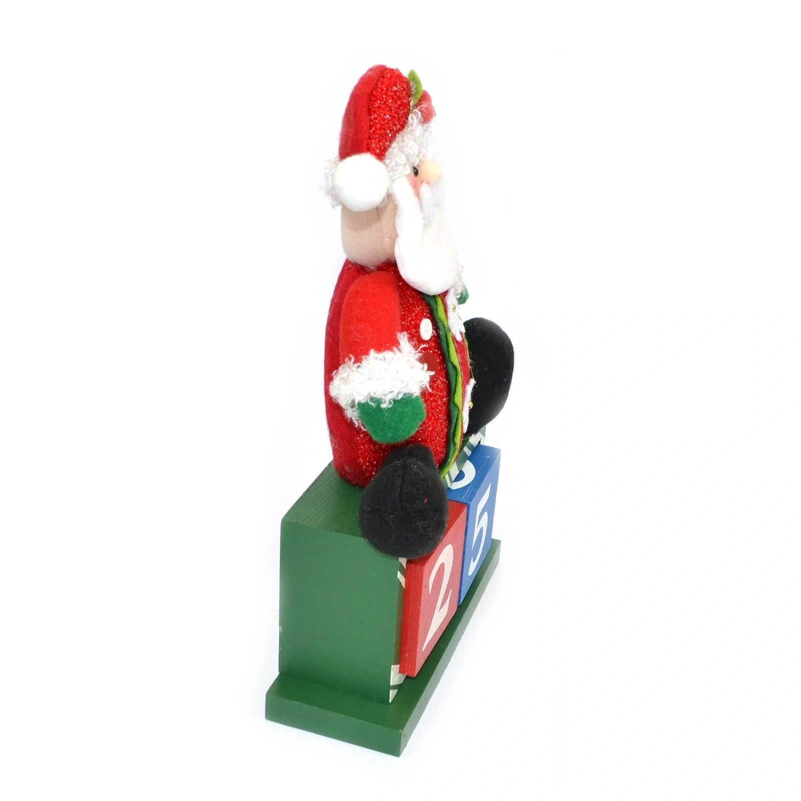 Christmas Santa Wooden Block Novelty Calendar Xmas Party Home Room Wall Decor