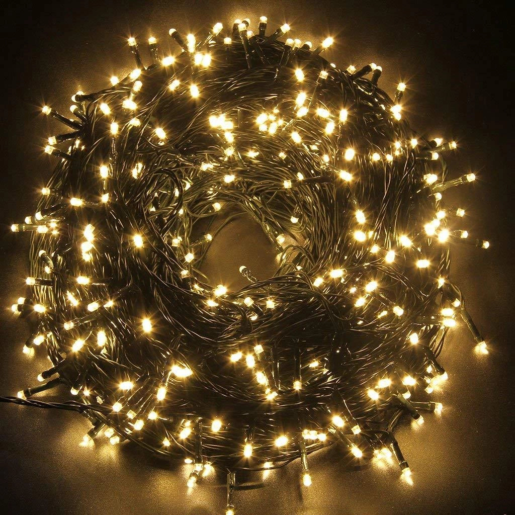 White Christmas Tree Home Decorations Size 7Ft / 210Cm / With 500 Warm White Led Lights (Separate)