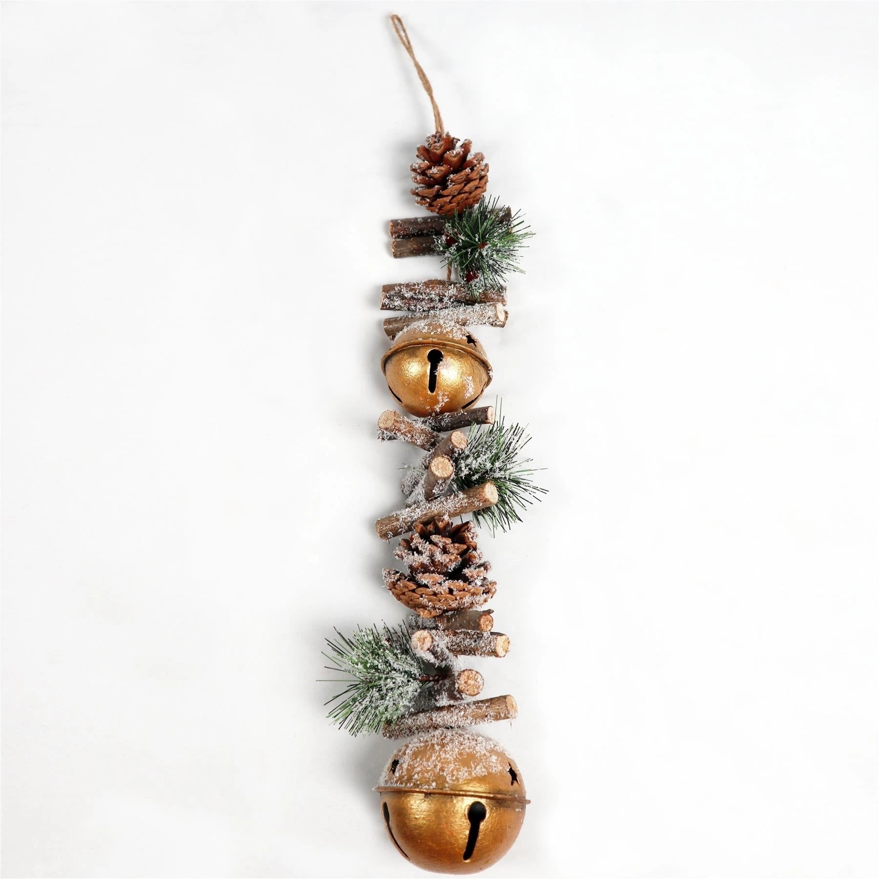 Christmas Wall Door Home Decorative Hanging Golden Bell Xmas Ornament Decoration