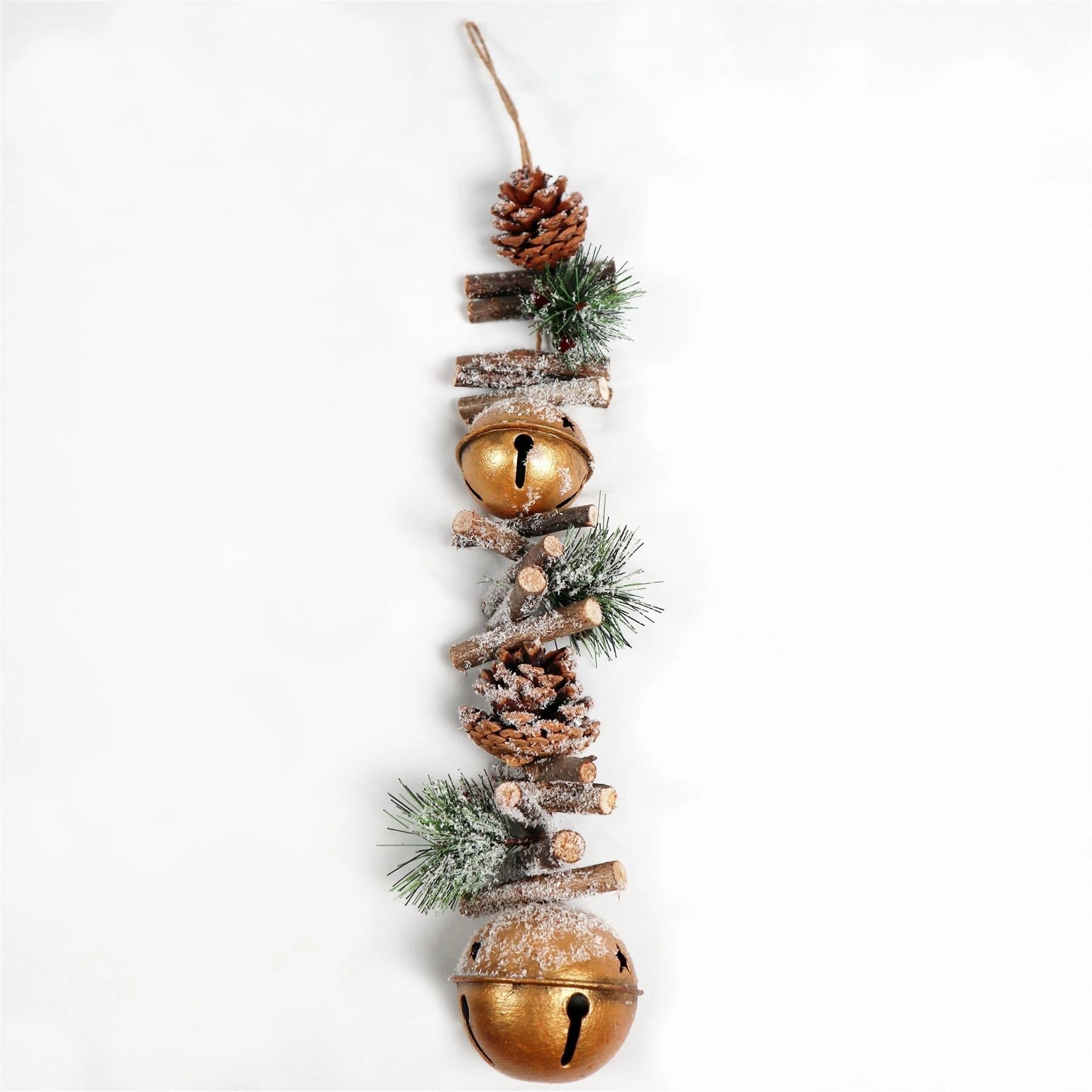 Christmas Wall Door Home Decorative Hanging Golden Bell Xmas Ornament Decoration