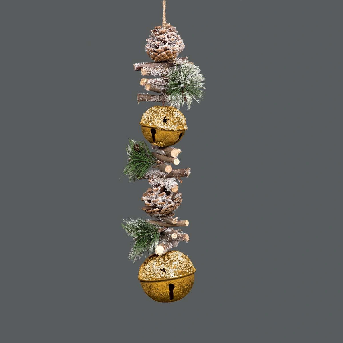 Christmas Wall Door Home Decorative Hanging Golden Bell Xmas Ornament Decoration