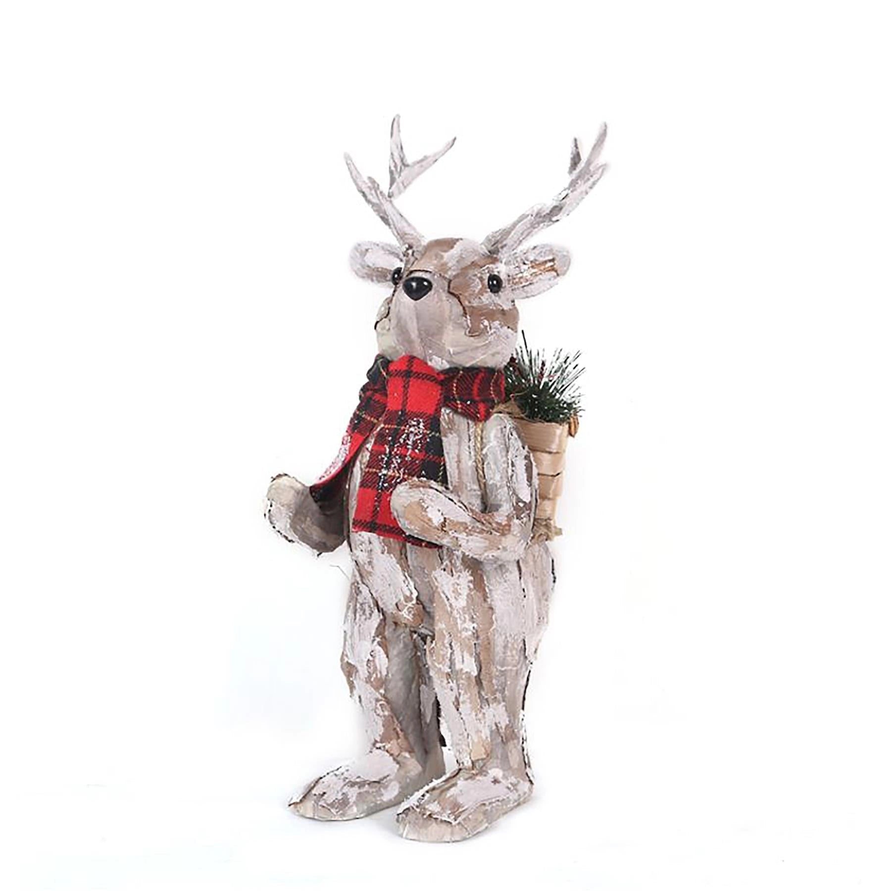 Christmas Deer Figurine Showpieces Xmas Home Office Craft Table Craft Decoration