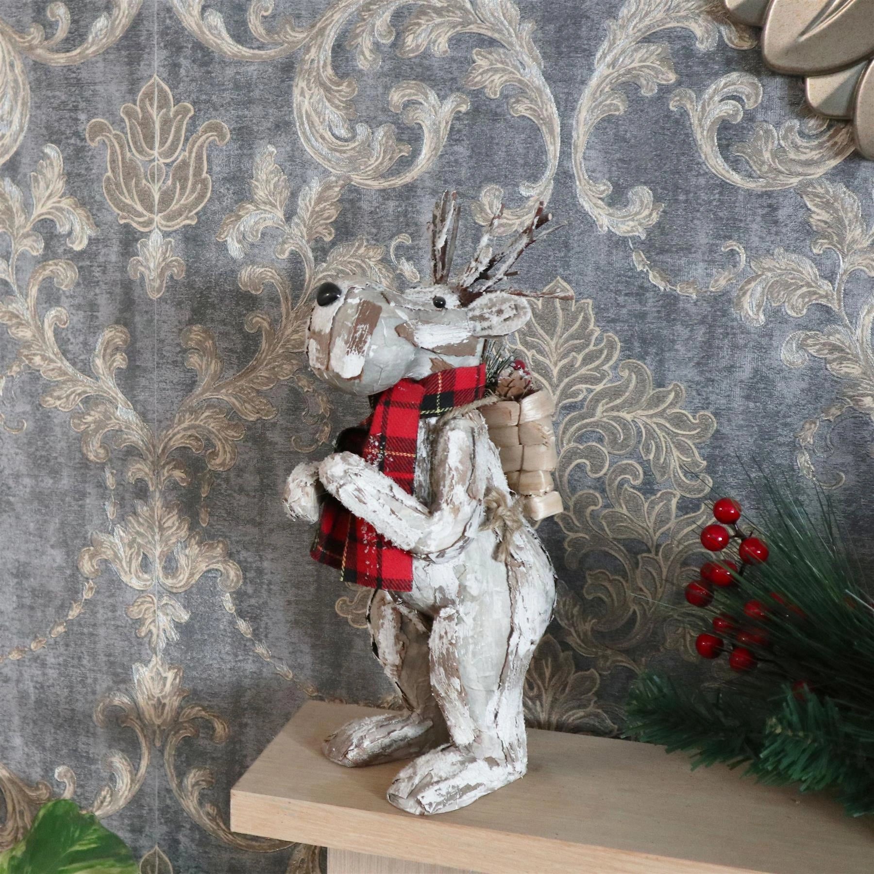 Christmas Deer Figurine Showpieces Xmas Home Office Craft Table Craft Decoration