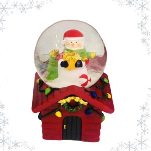 Red Christmas Home Glittered Snow Globe Snowman Xmas Home Decor Decorations Ball