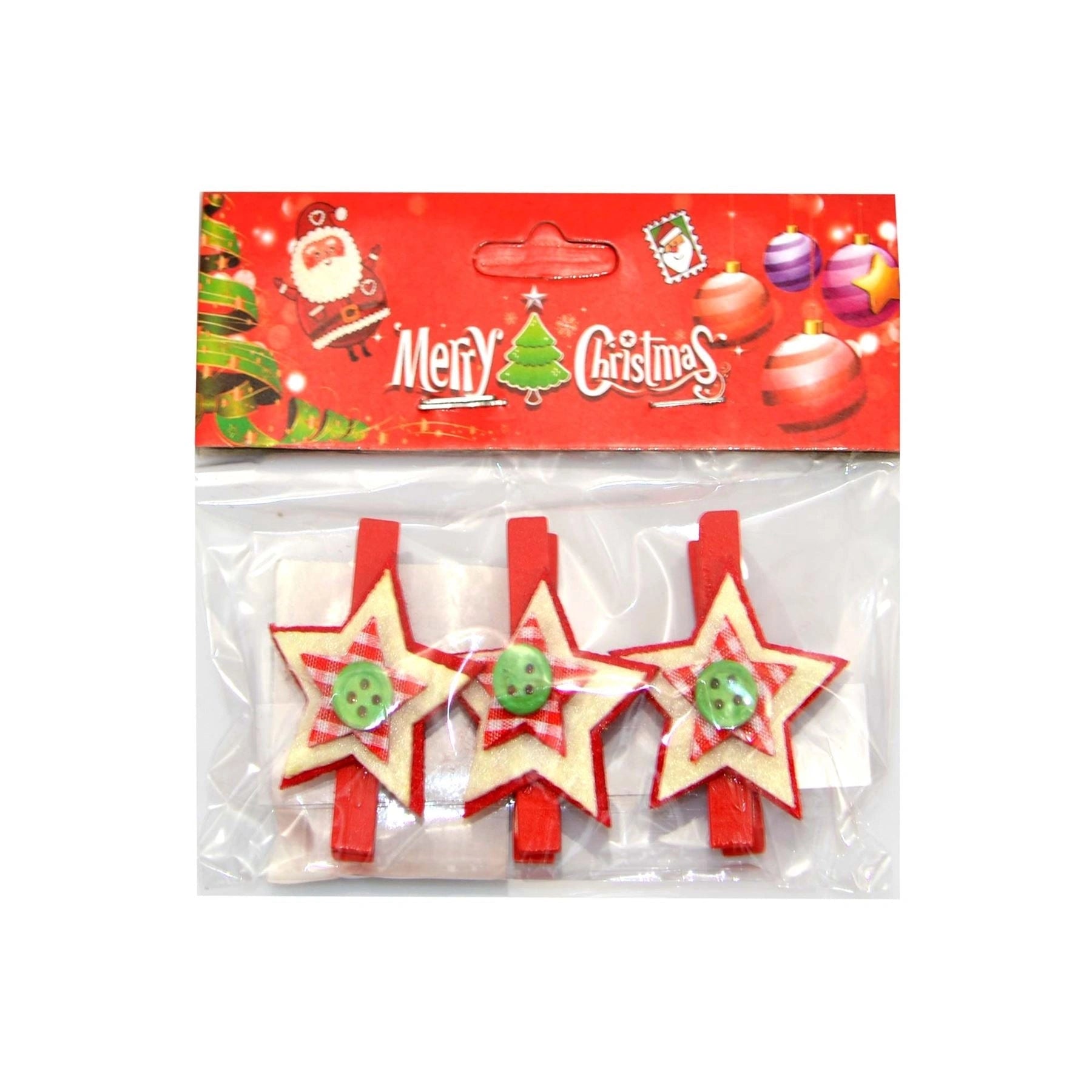 Wooden Card Holde Mini Pegs Christmas Decoration Art Craft Xmas Party Supply 3pc