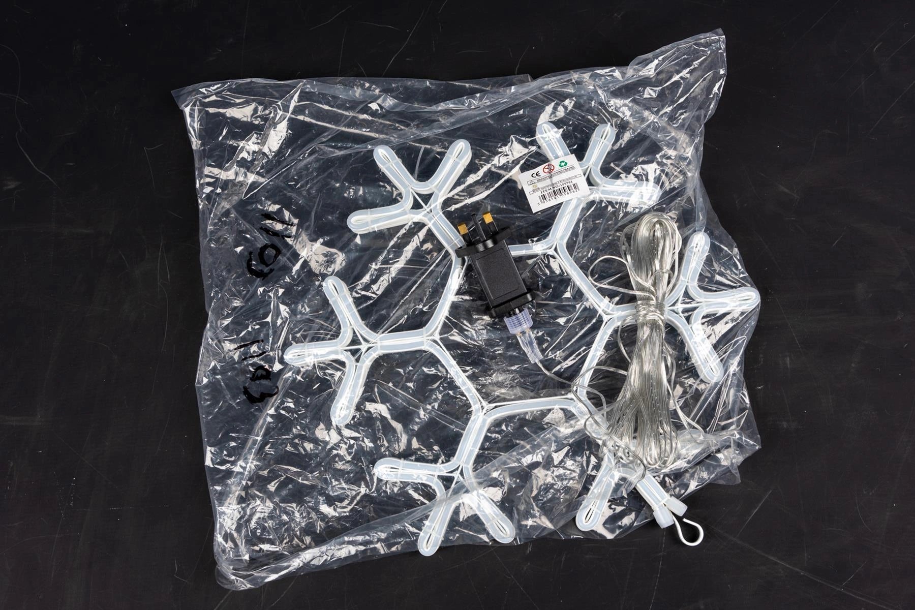 Neon Rope Lights Silhouette Christmas Snowflake Outdoor Wall Garden Decorations