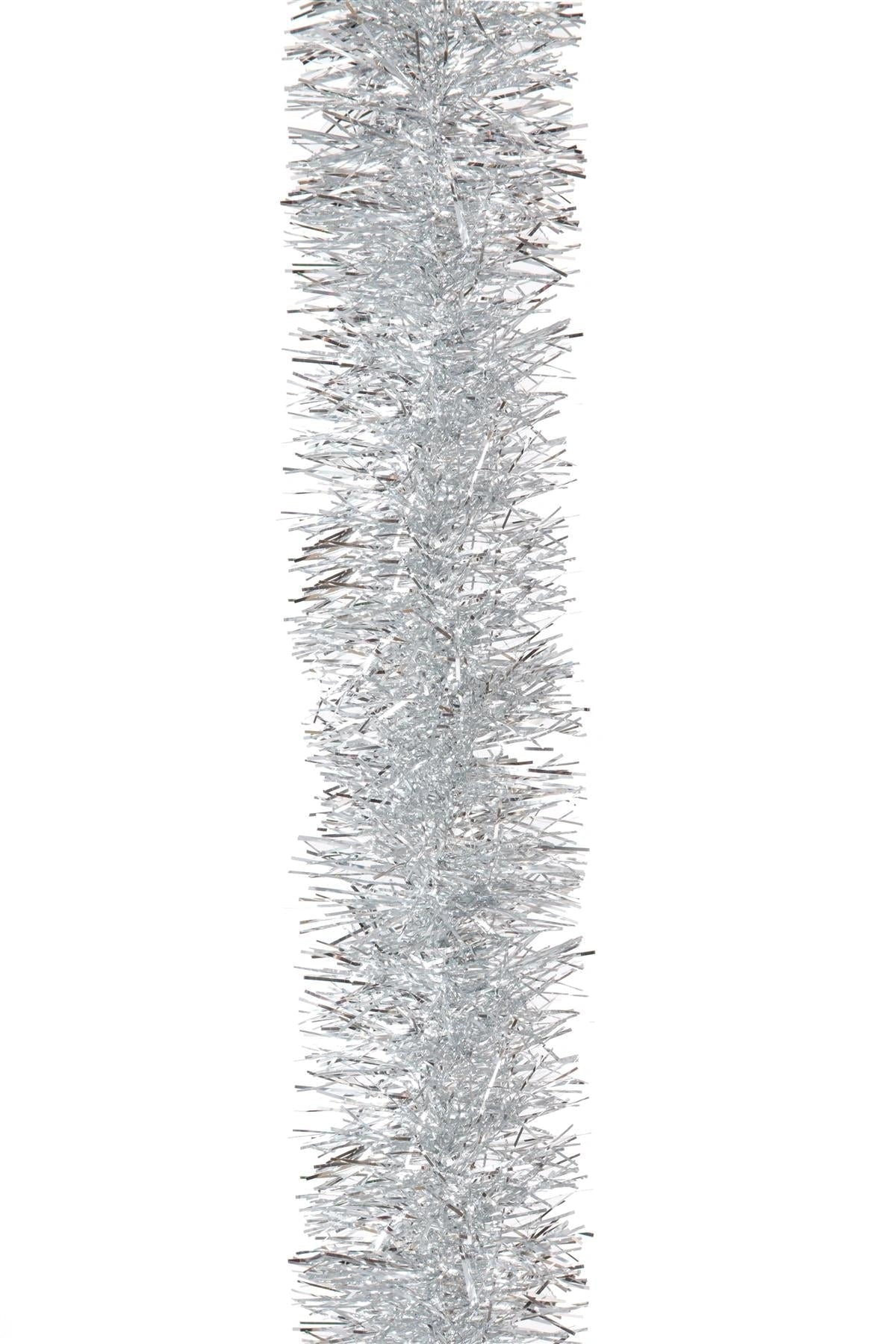 Silver Thick Chunky Luxury Christmas Tree Tinsel Garland Decoration Xmas 48pcs