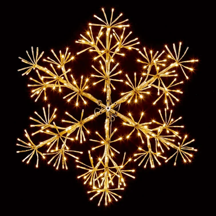 Christmas Silhouette LED Lights Twinkling Starburst Outdoor Xmas Home Decor 64cm