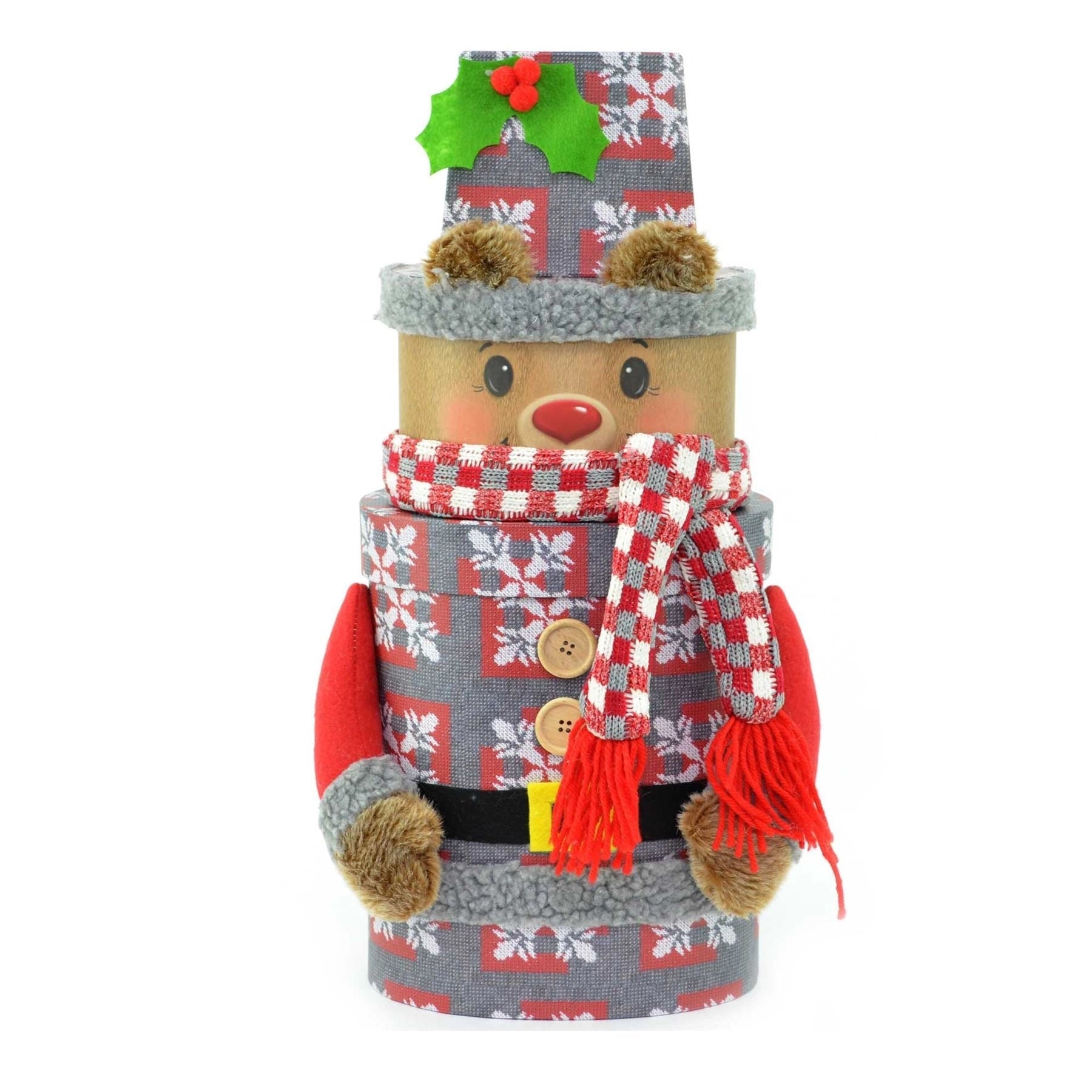 Ovel Reindeer Christmas Novelty 3 Pcs Box Set Xmas Decoration Gift Present Boxes