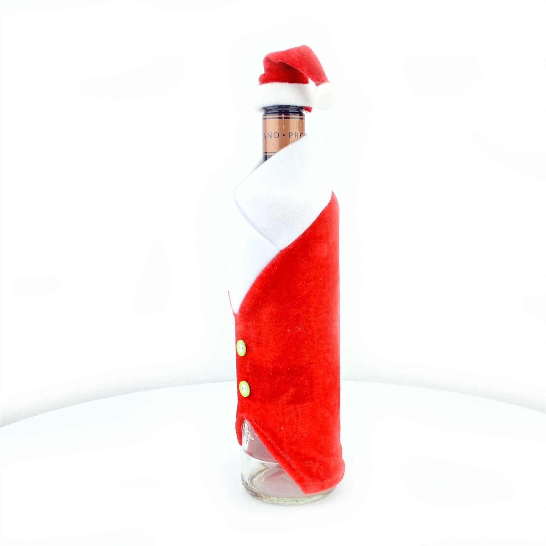 Santa Suit Wine Bottle Cover Christmas Dinner Table Xmas Party Home Events 4pk