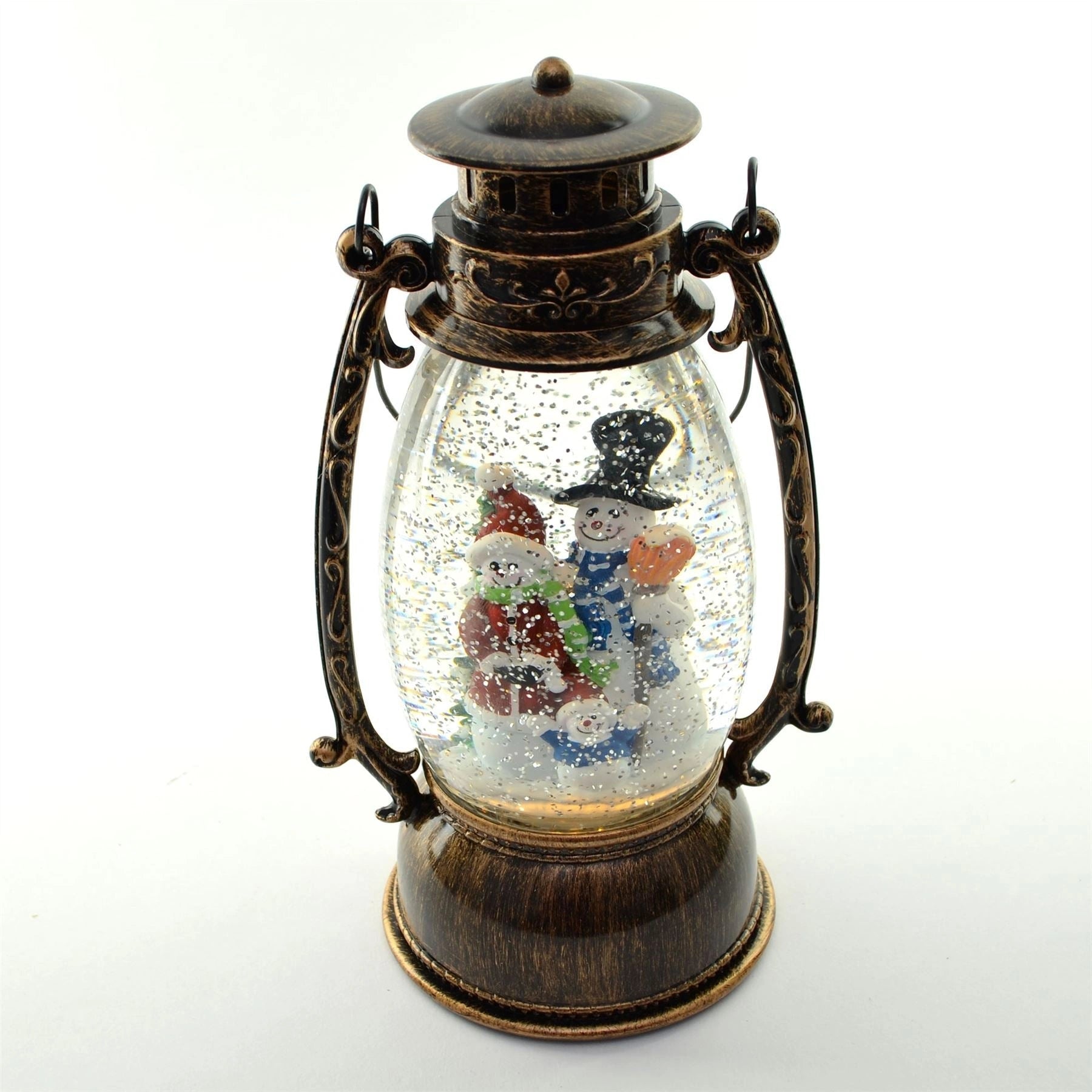 25cm Christmas Lantern Snowman LED Lights Up Xmas Home Decorations Snowglobe